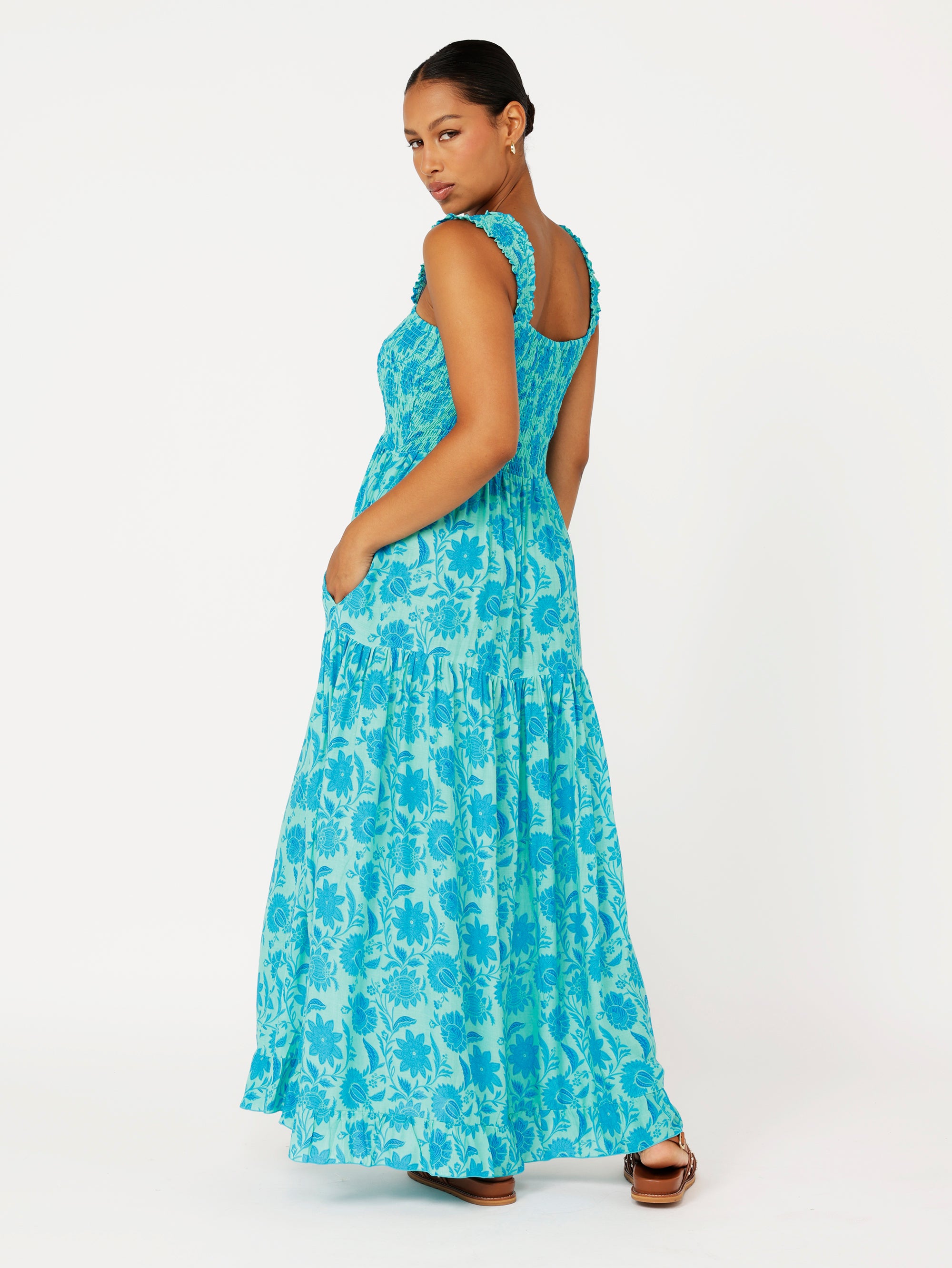 Malibu Dress | Marine Mosaic - Saffron Road