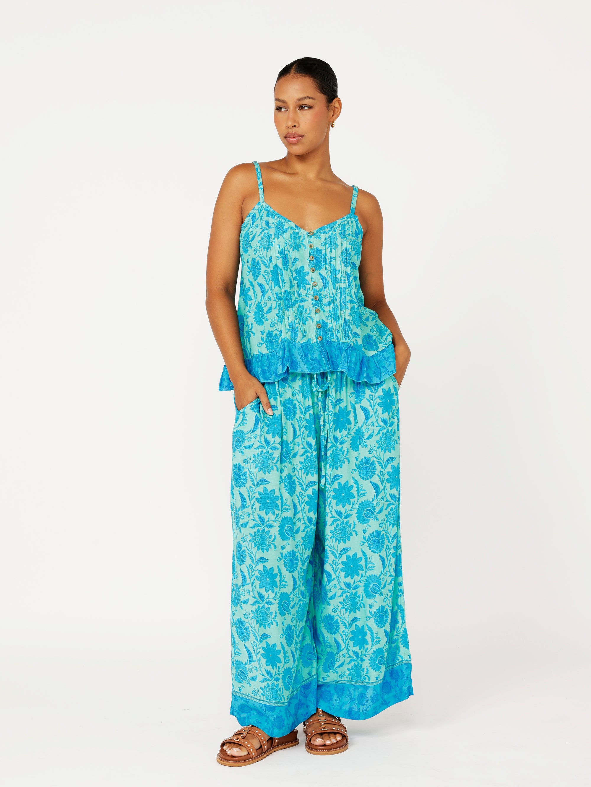 Island Pant | Marine Mosaic - Saffron Road