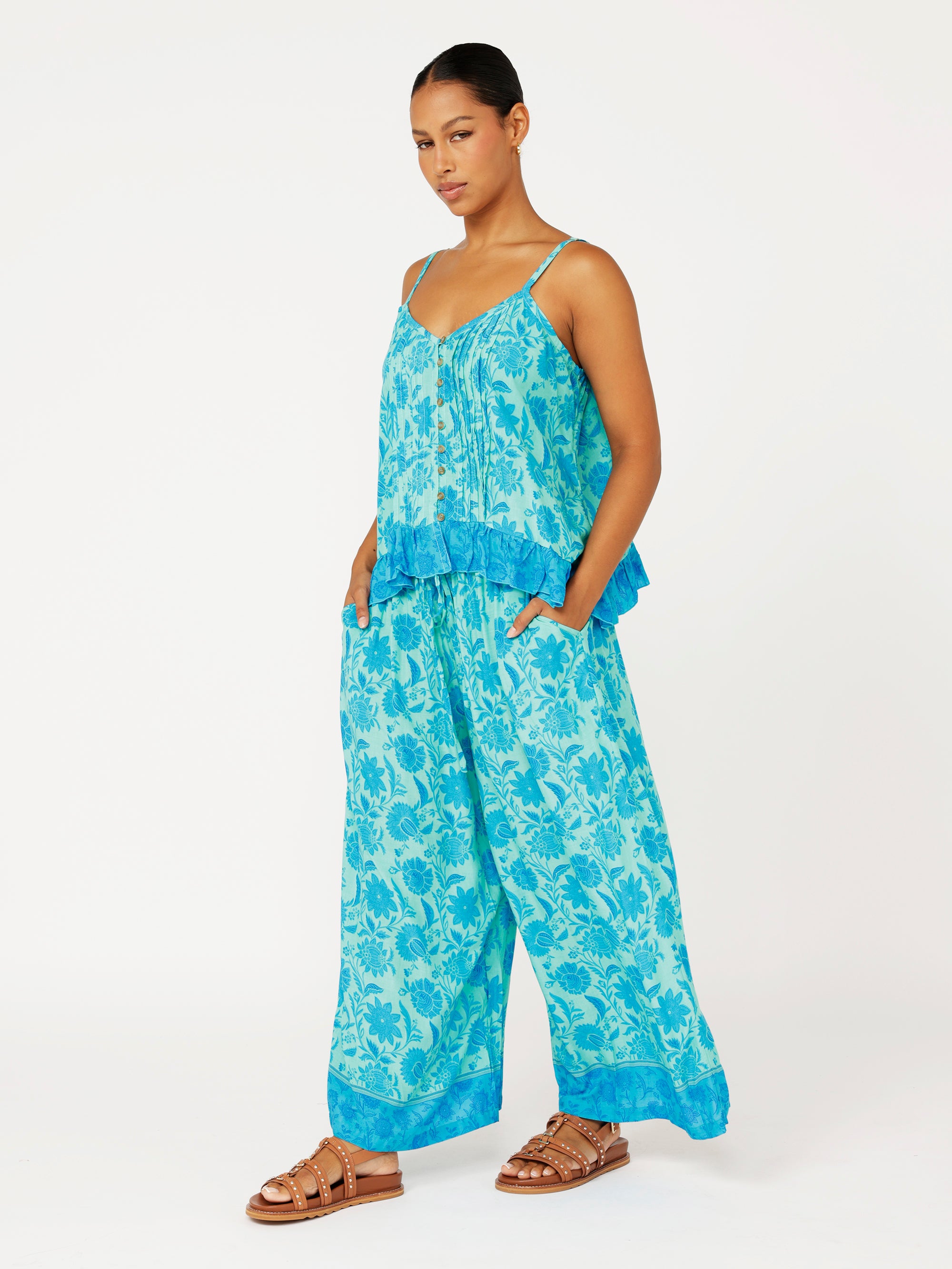 Island Pant | Marine Mosaic - Saffron Road