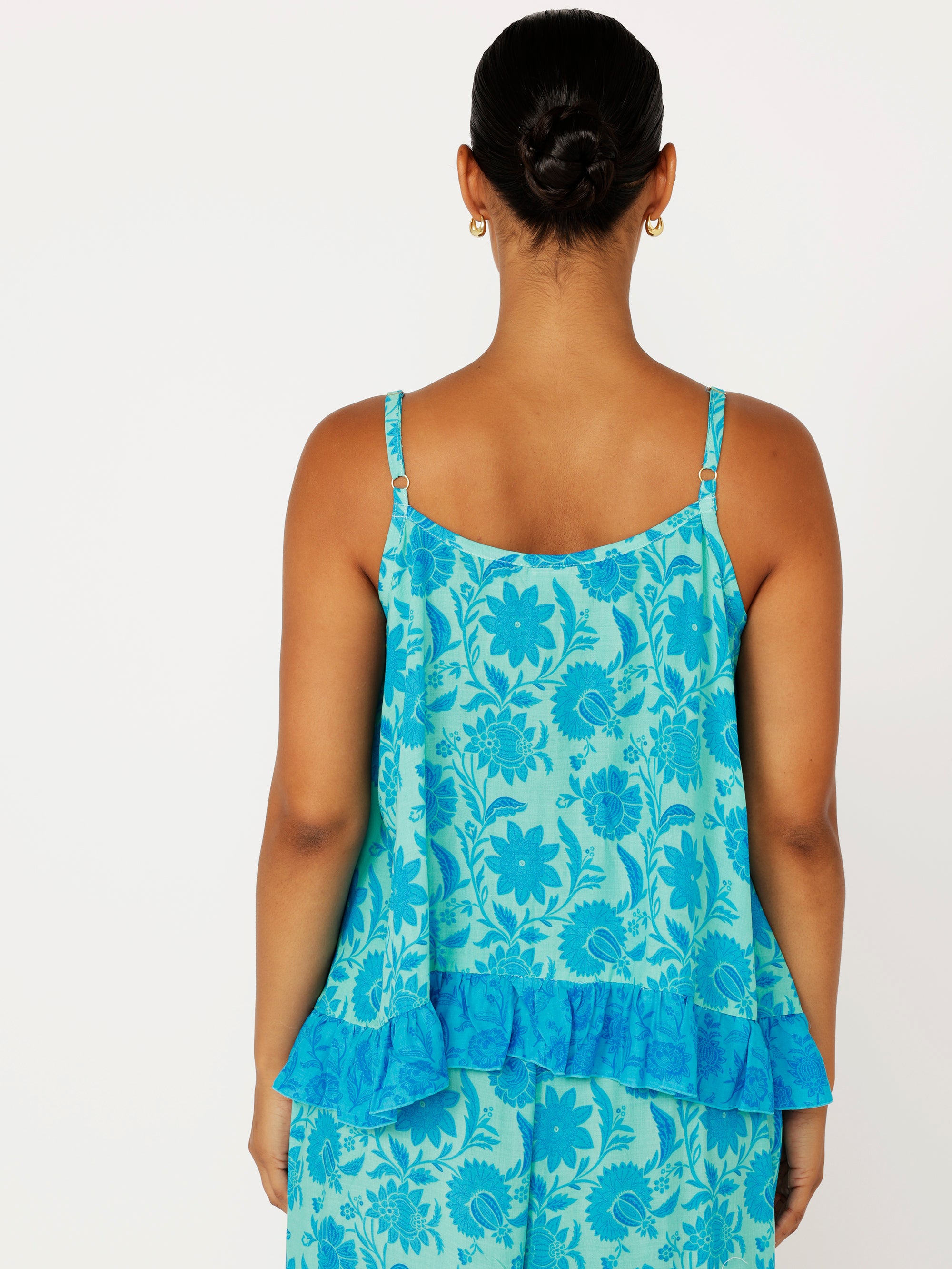 Lily Rose Singlet | CROPPED | Marine Mosaic - Saffron Road
