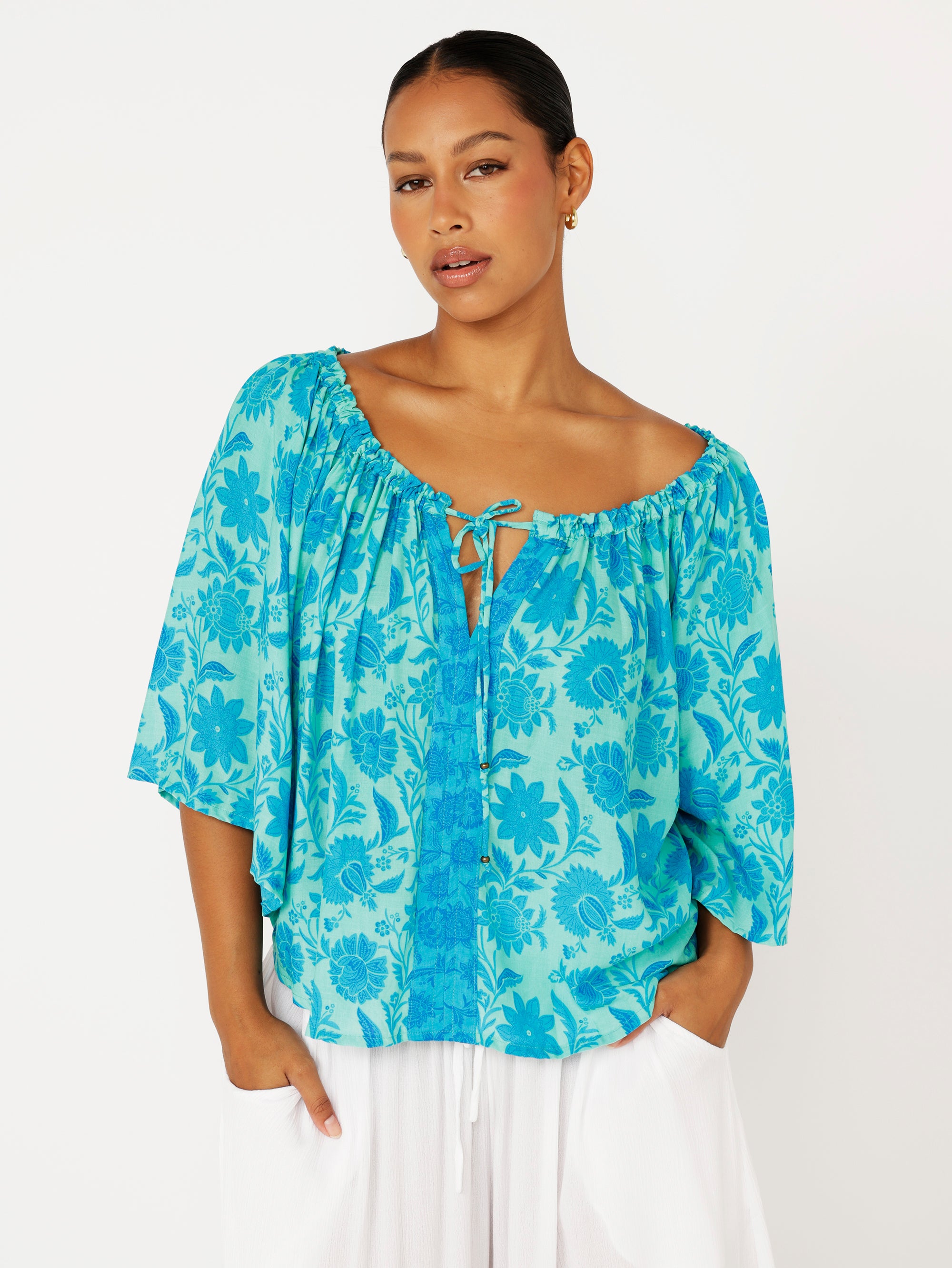 Festival Dreaming Top | Marine Mosaic - Saffron Road