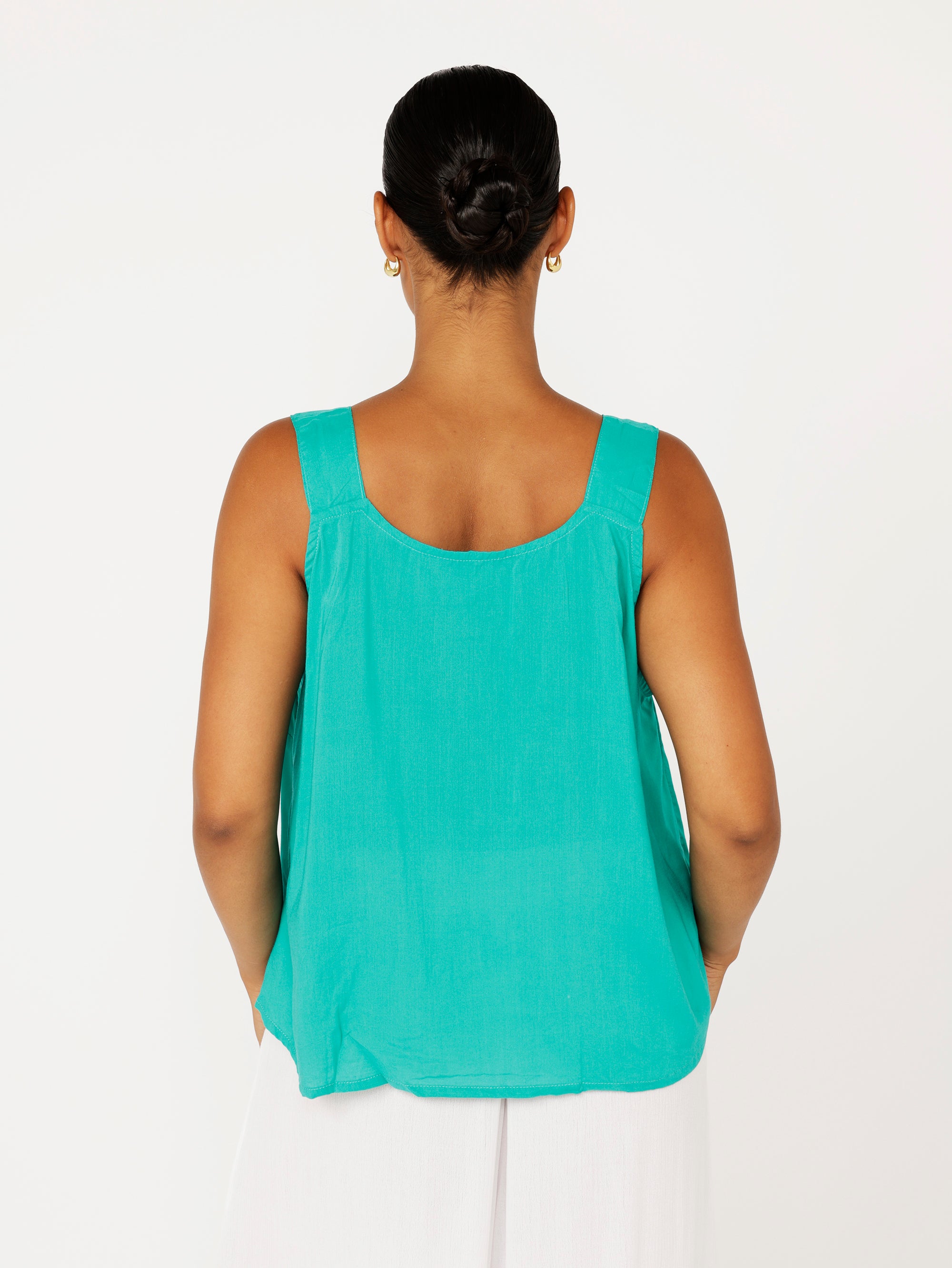 Mykonos Tank | Jade Green - Saffron Road