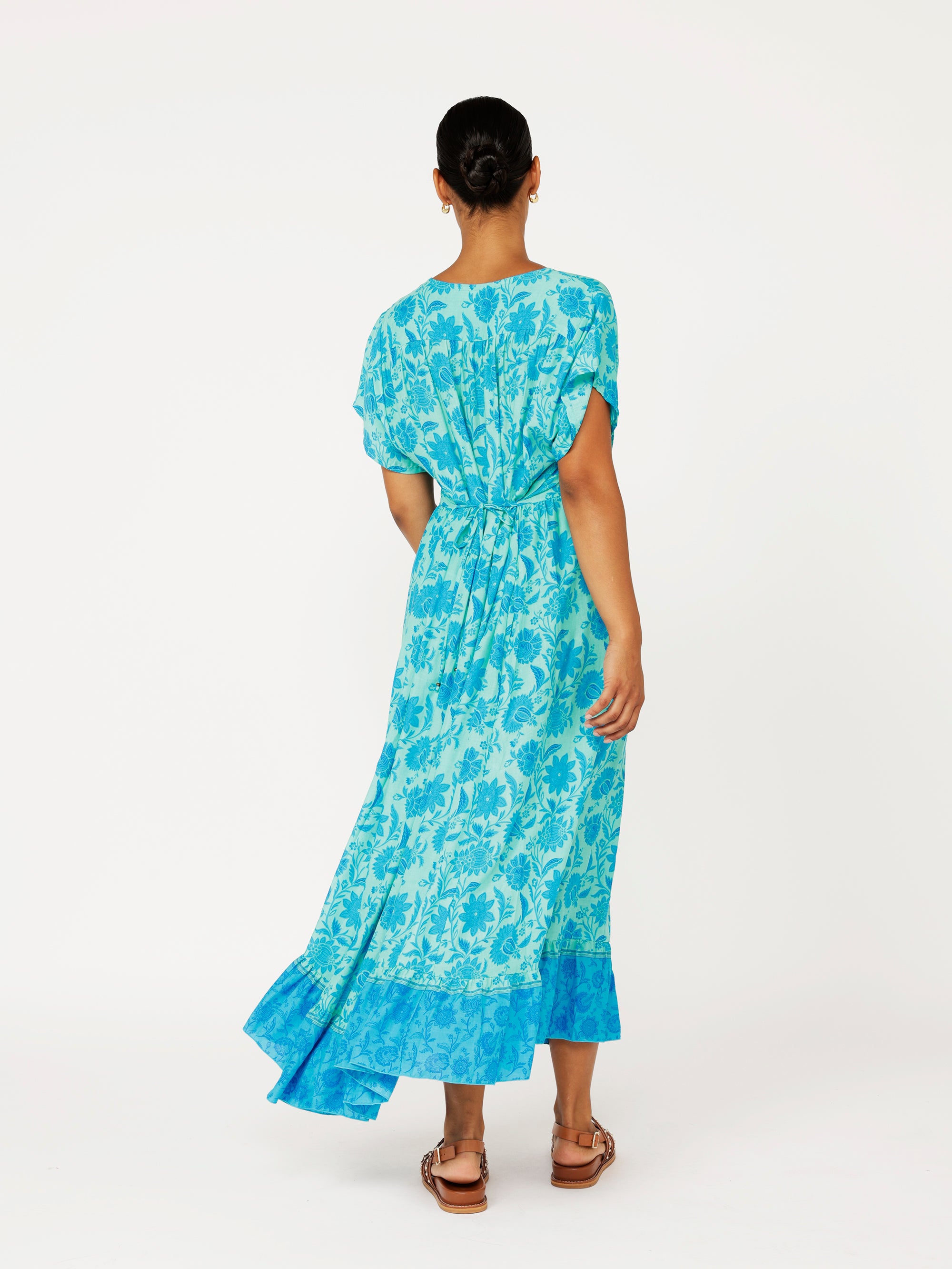 Juliette Dress | MIDI | Marine Mosaic - Saffron Road