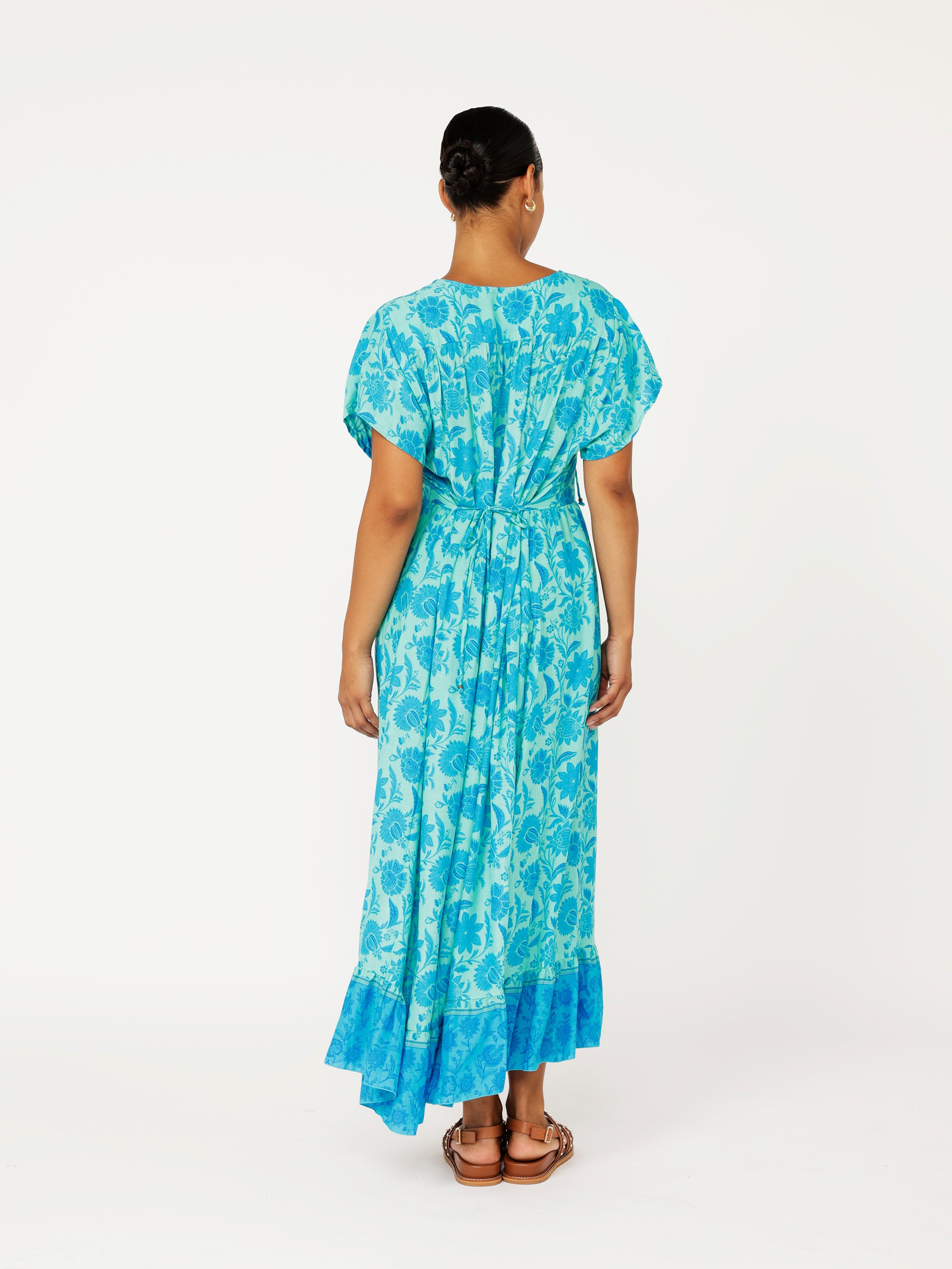 Juliette Dress | MIDI | Marine Mosaic - Saffron Road