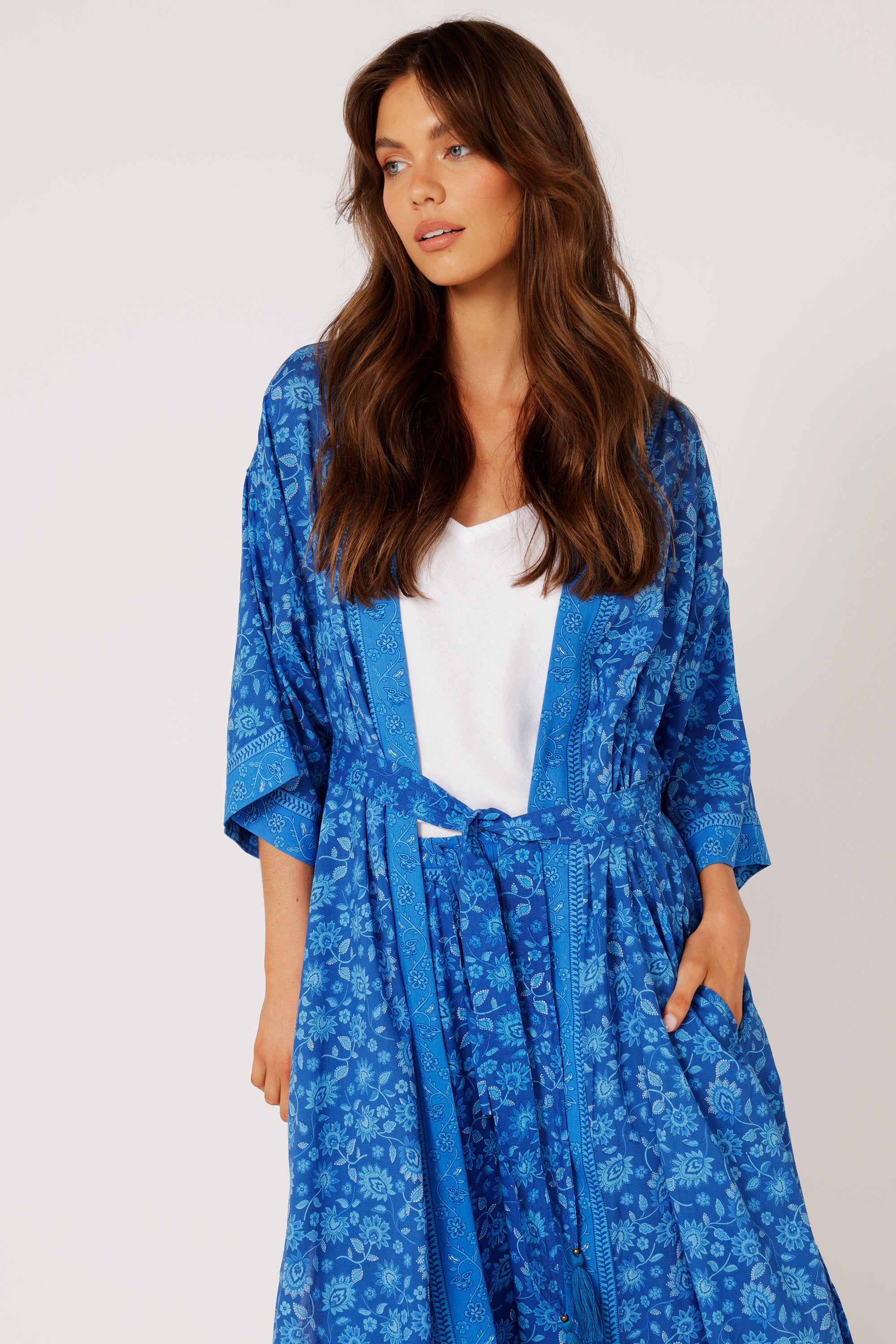 Kimono MIDI | Blue Hawaii - Saffron Road