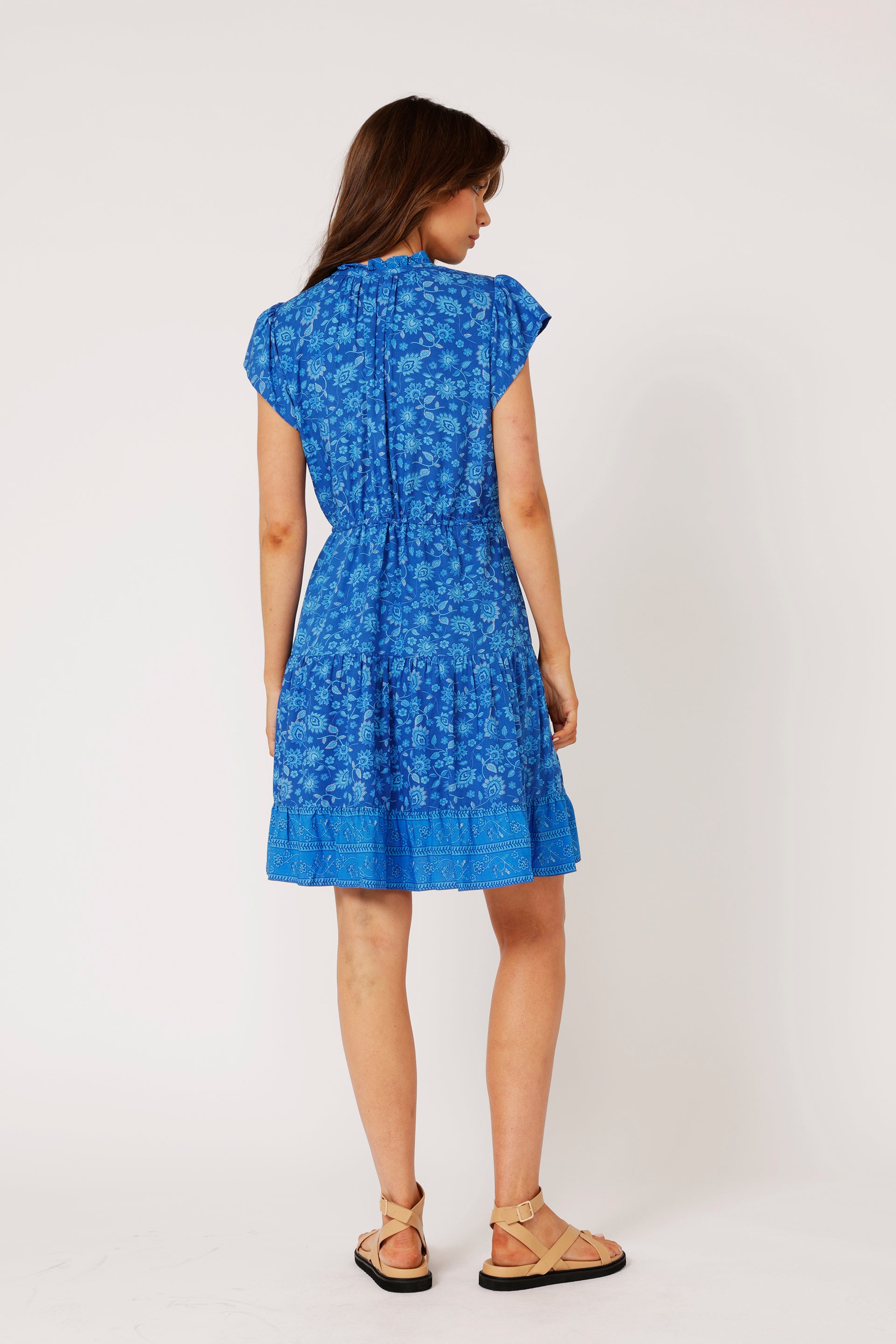 Saffron Road Freddie Dress MINI Dress Blue Hawaii