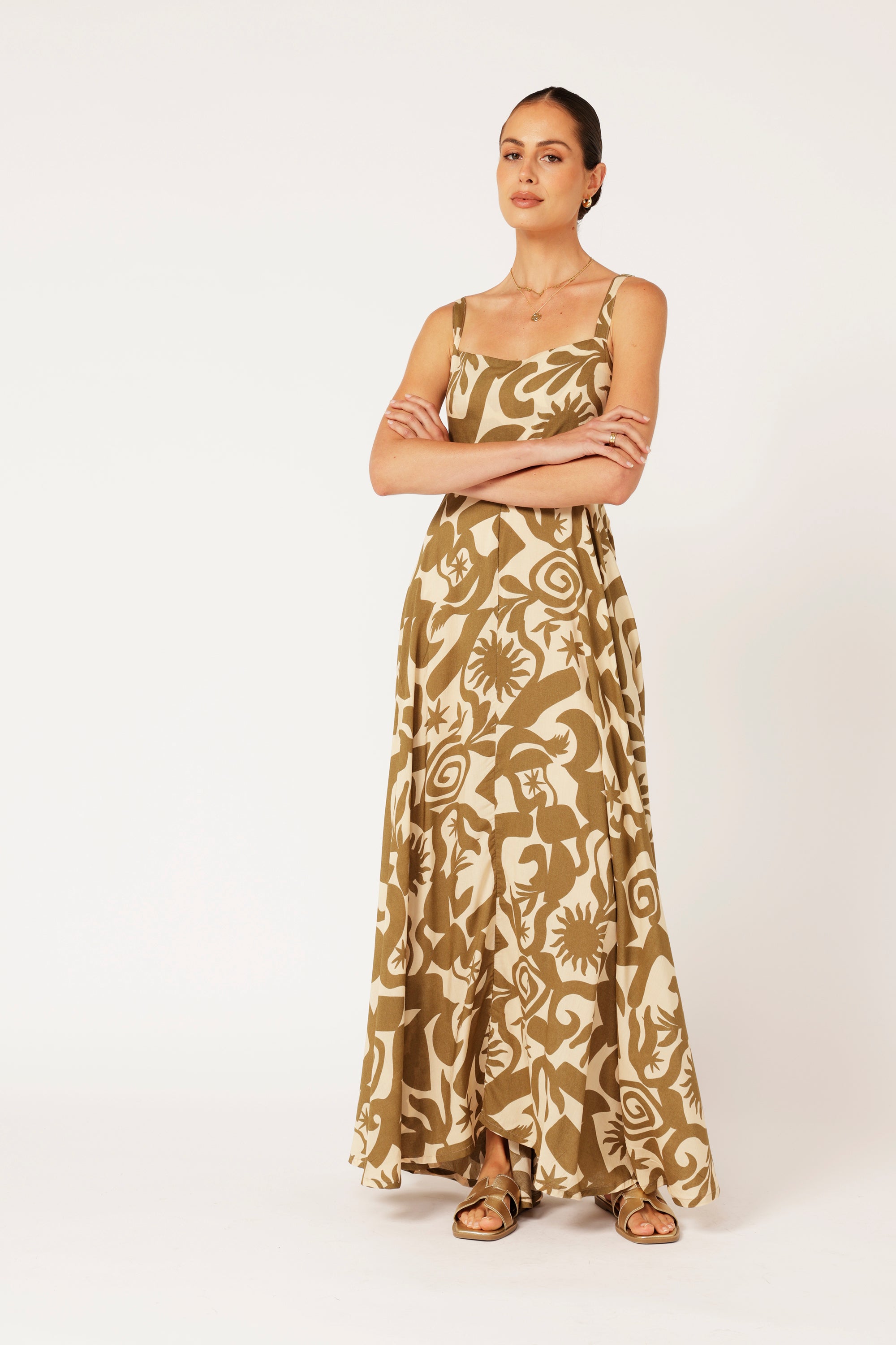 Positano Dress | Soleil Khaki - Saffron Road