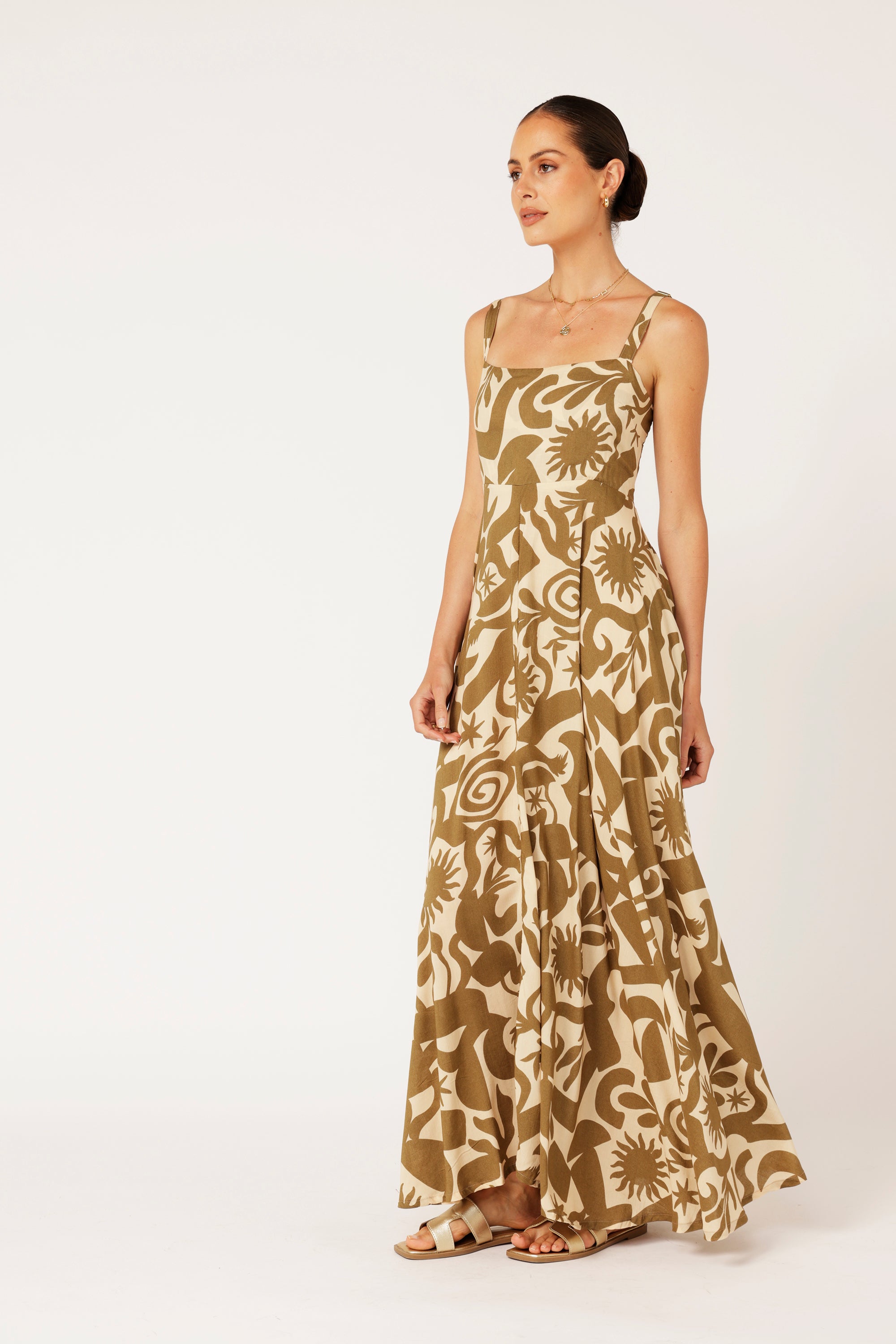 Positano Dress | Soleil Khaki - Saffron Road
