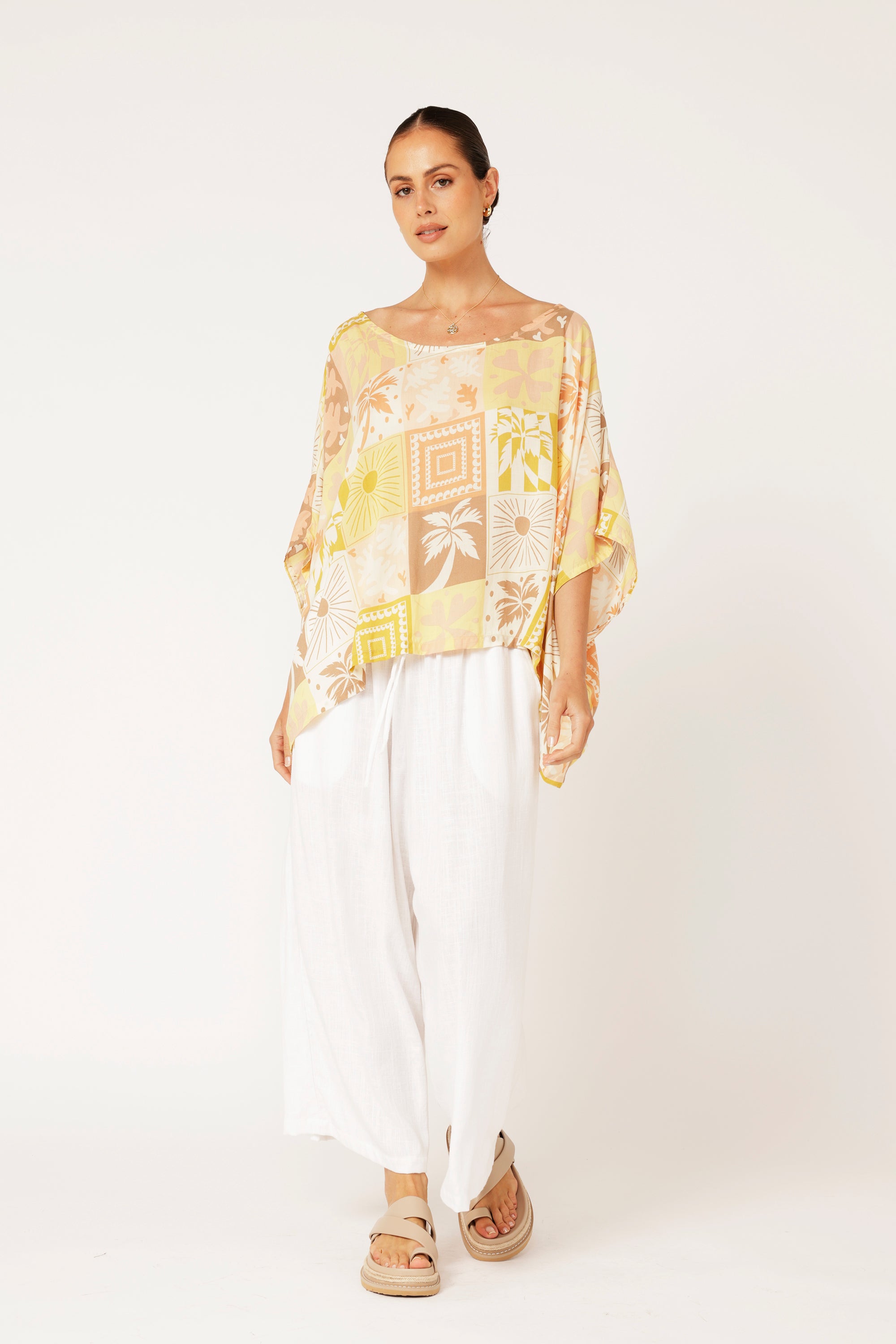The Nat Top (Cropped) | Sunset Palm - Saffron Road