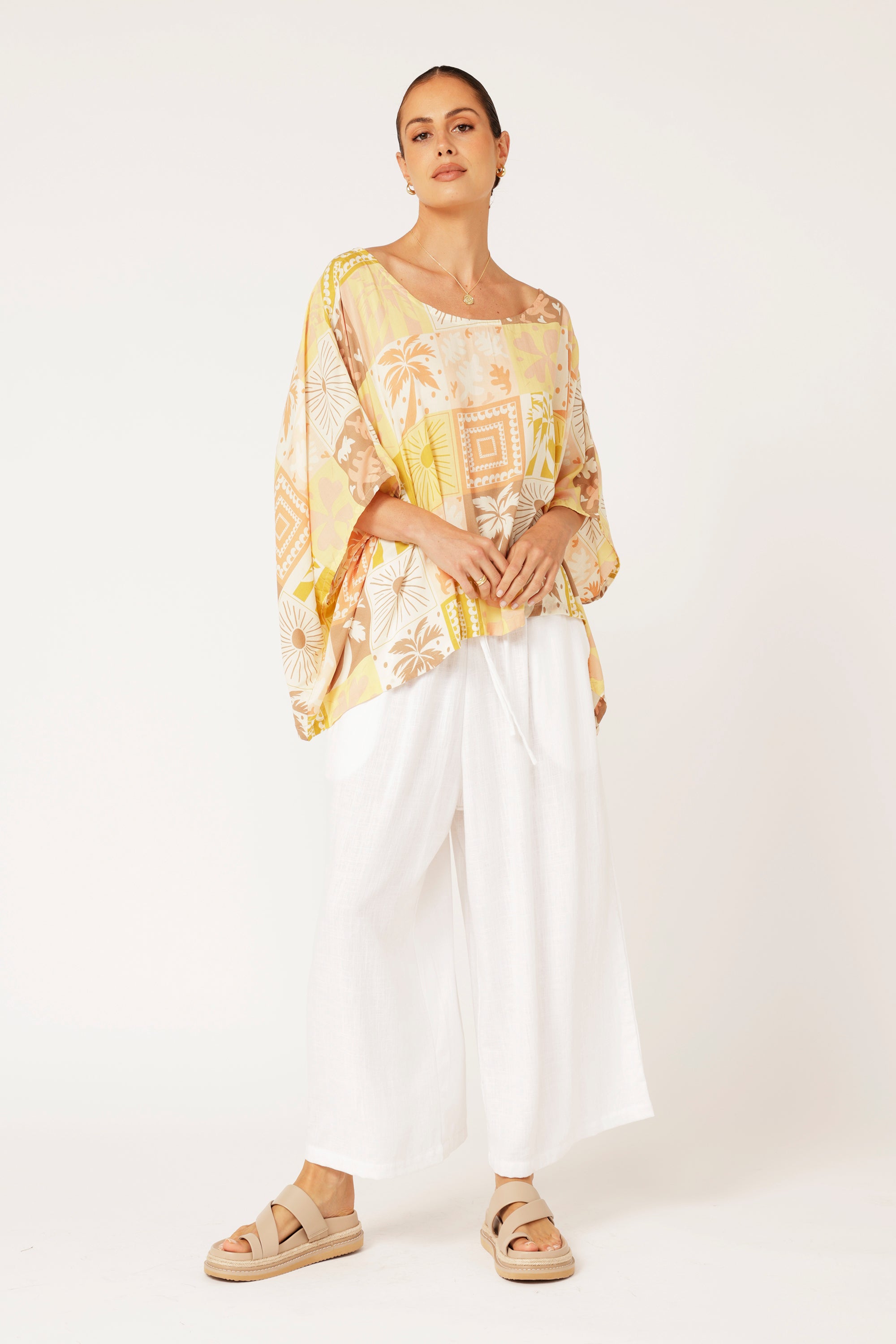 The Nat Top (Cropped) | Sunset Palm - Saffron Road