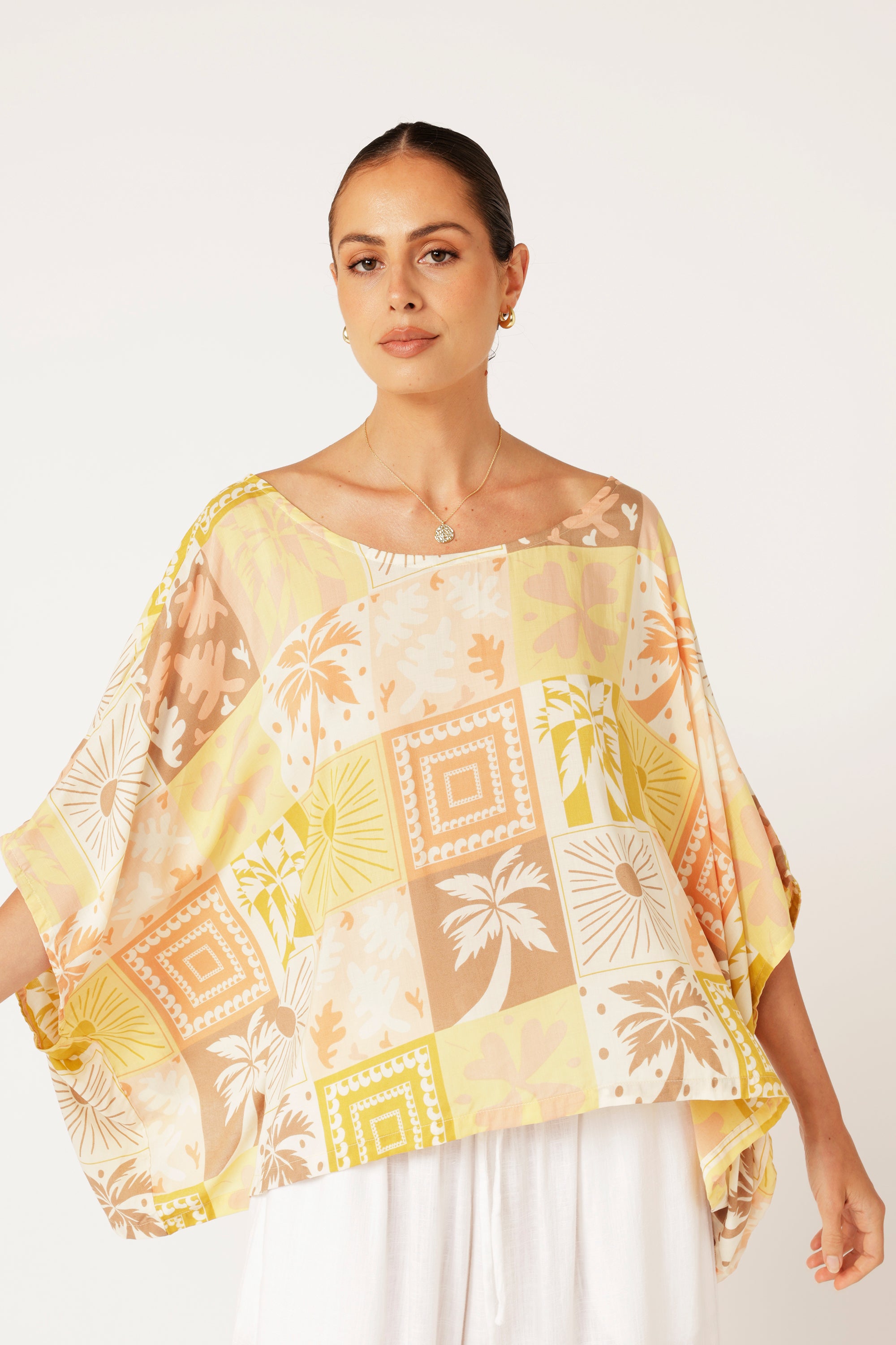 The Nat Top (Cropped) | Sunset Palm - Saffron Road