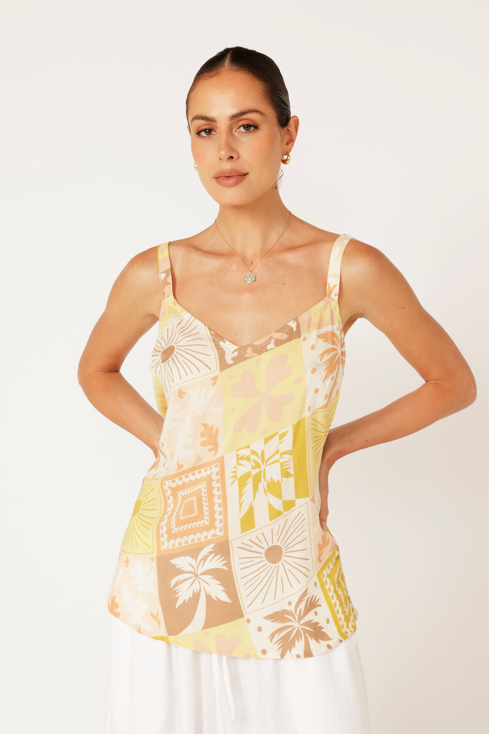 Slip Top | Sunset Palm - Saffron Road