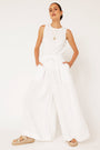 Palazzo Pant | Off White | Linen Viscose - Saffron Road