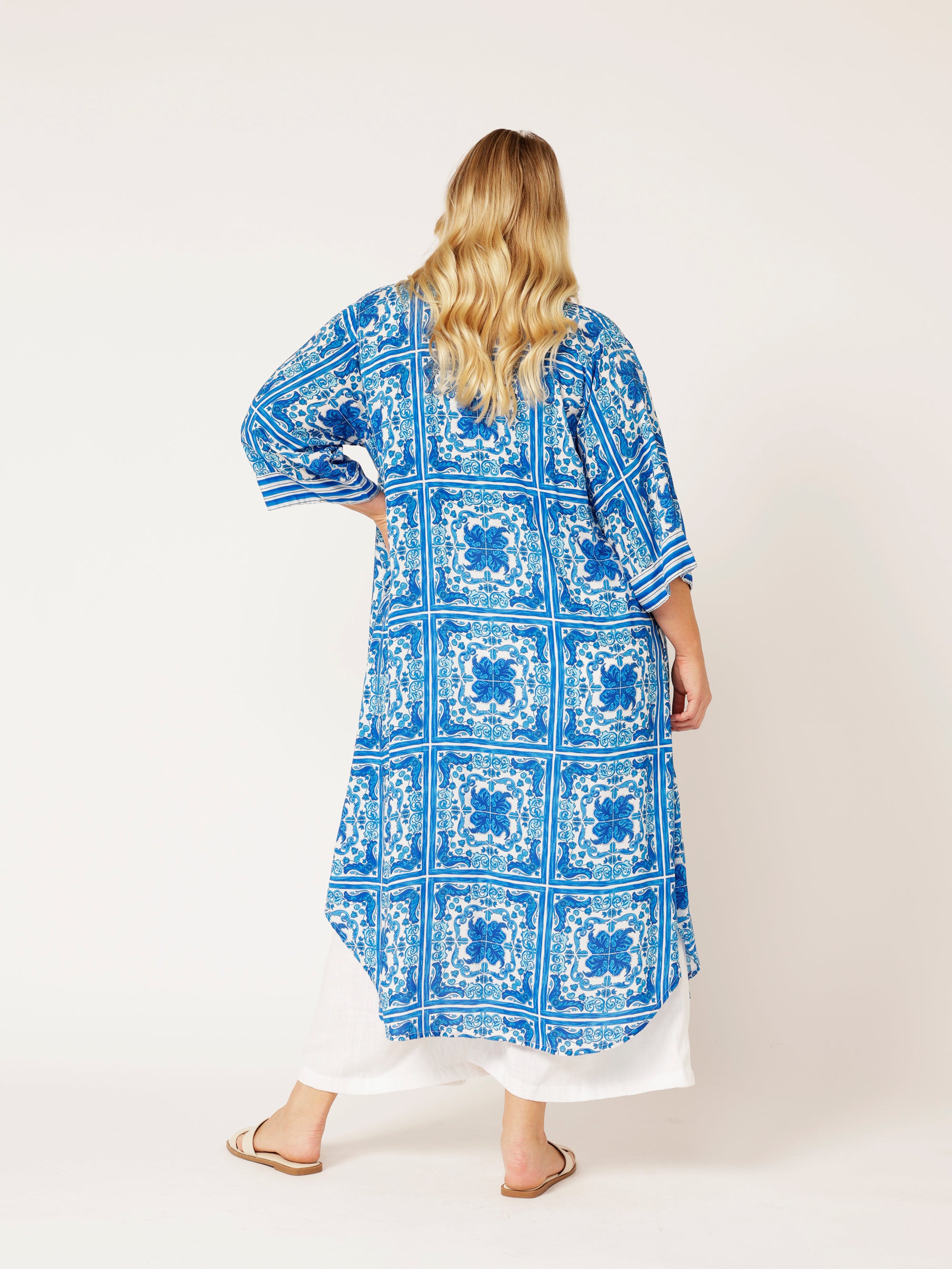 Shirt Dress | Amalfi Blue - Saffron Road