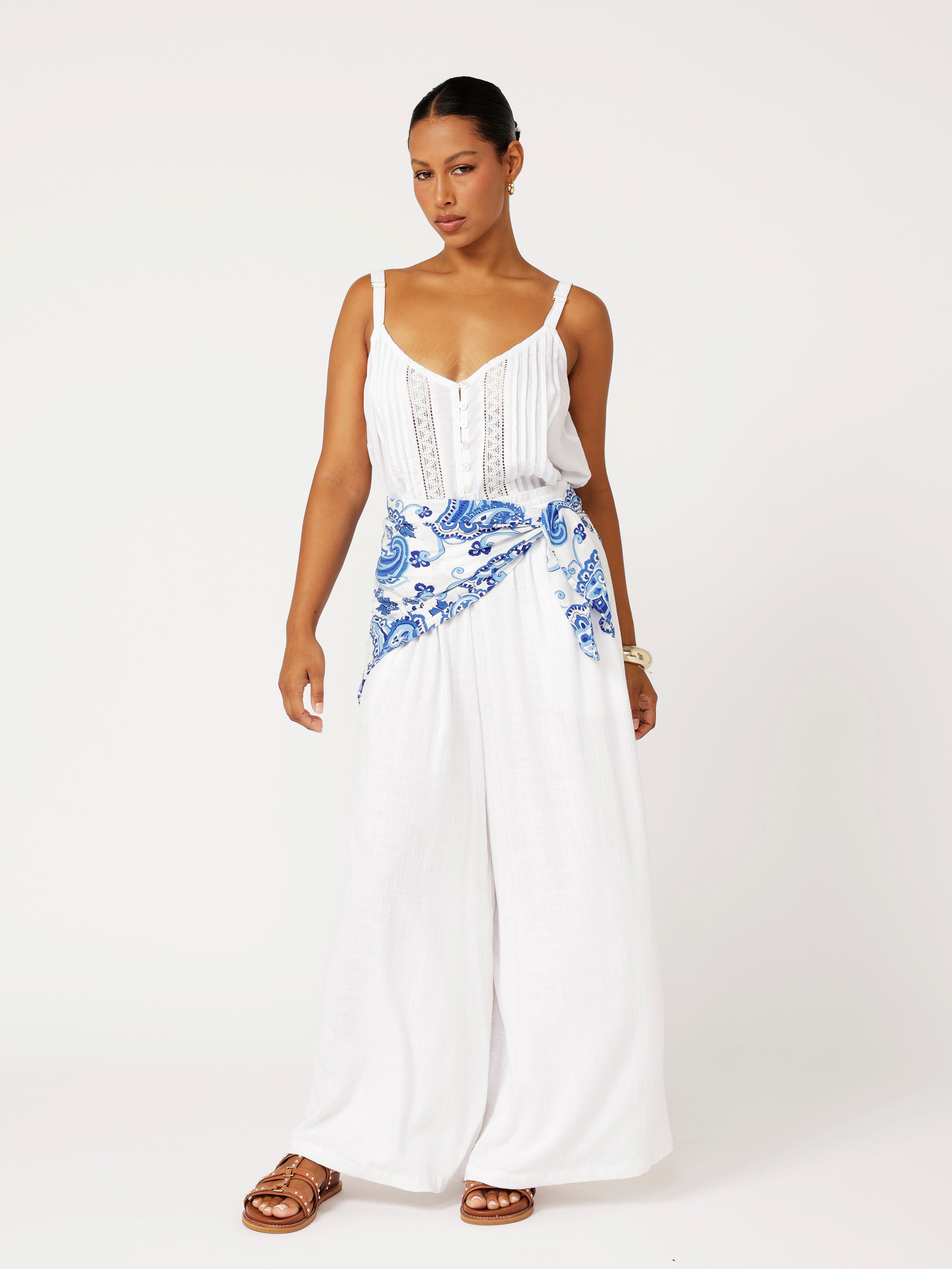 Square Scarf | Blue Paisley - Saffron Road