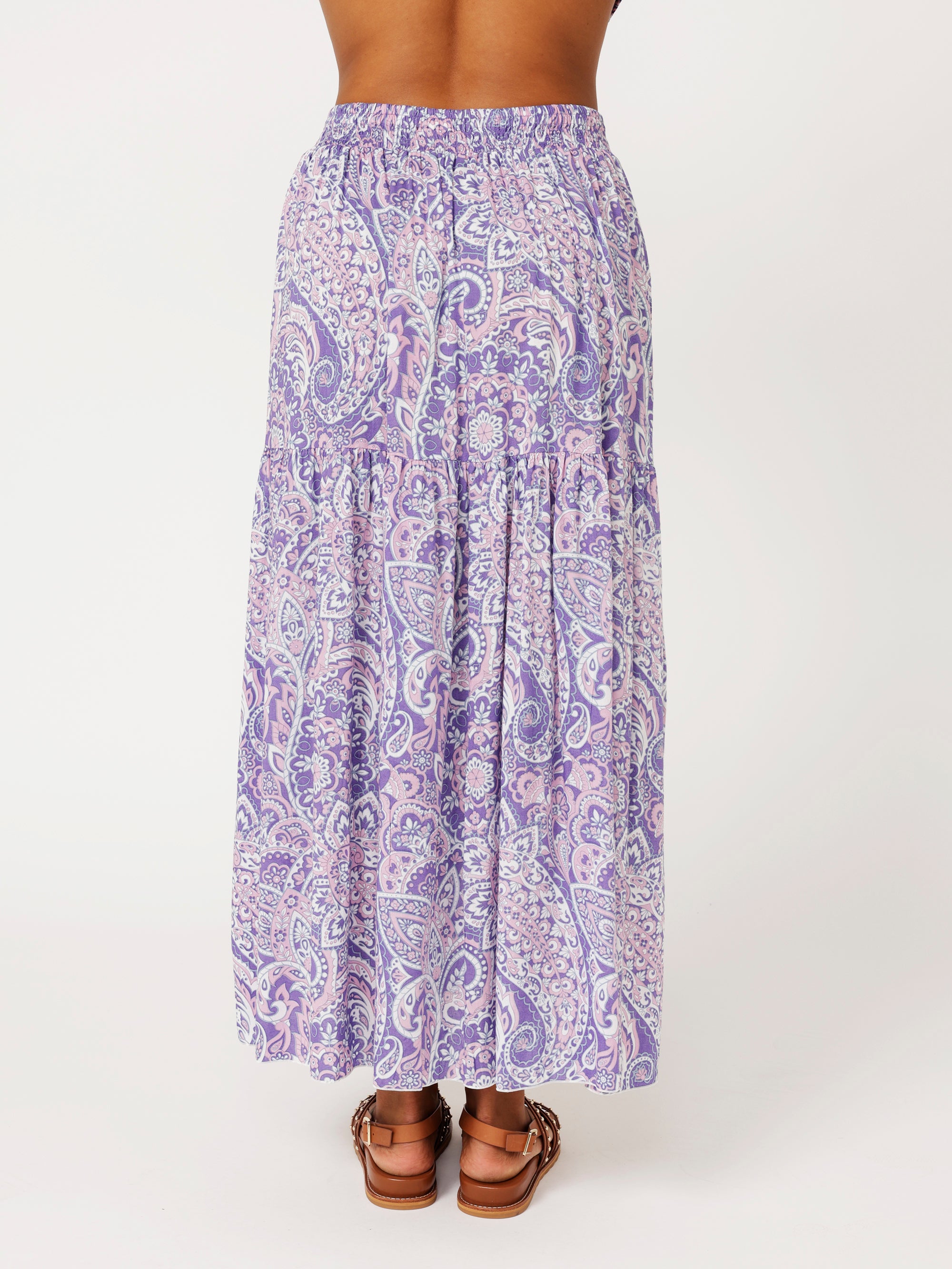 Chloe Skirt | Purple Paisley