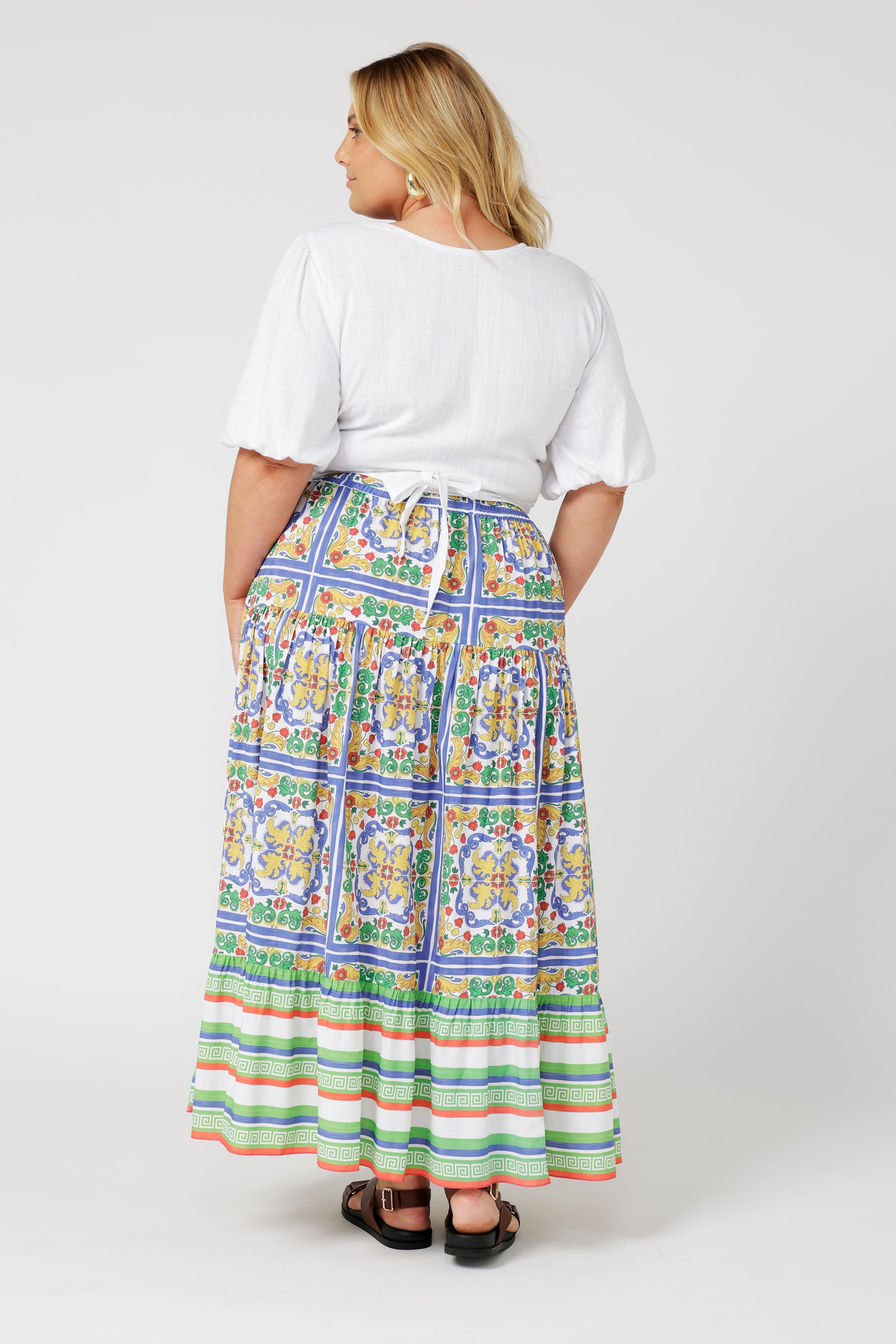 Dahlia Skirt MAXI | Sicilian Blue - Saffron Road