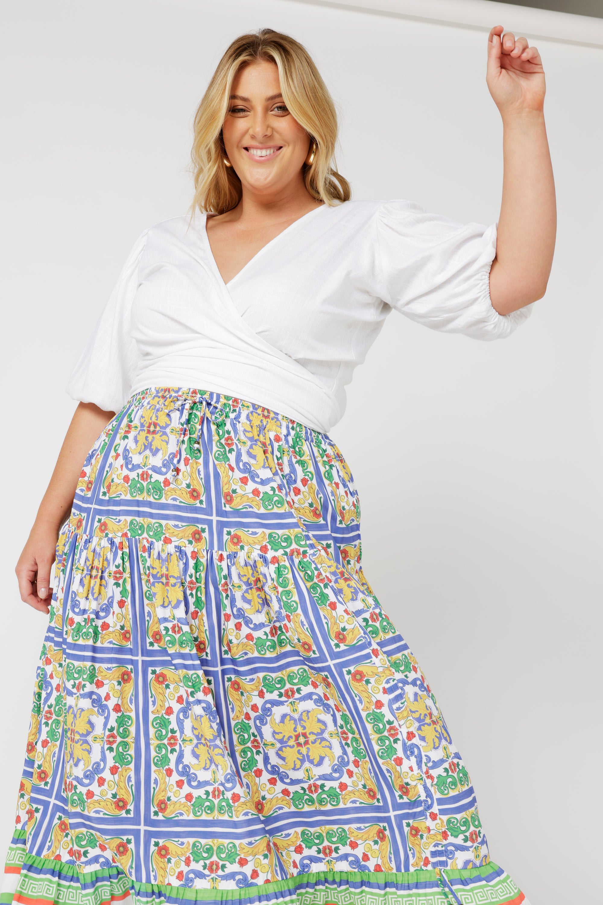 Dahlia Skirt MAXI | Sicilian Blue - Saffron Road