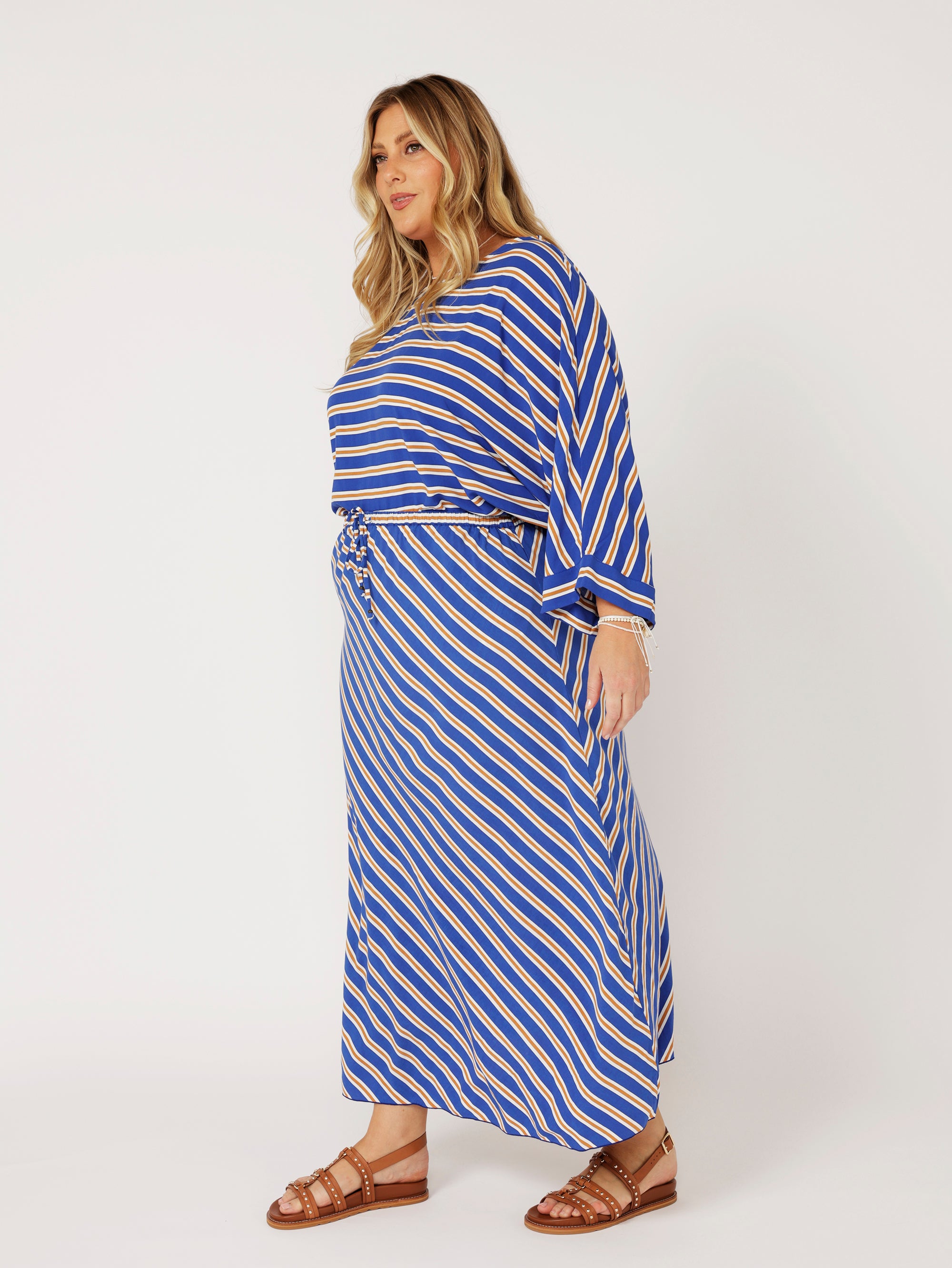 Brooke Top | Royal Blue Stripe - Saffron Road