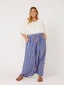 Palazzo Pant | Royal Blue Stripe - Saffron Road