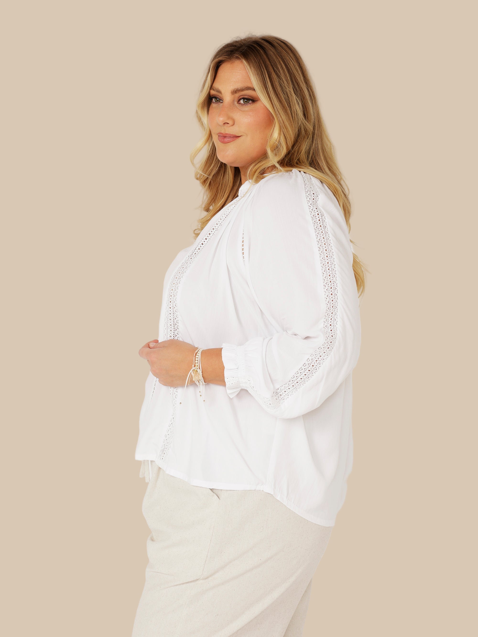 Phoebe Blouse | White - Saffron Road