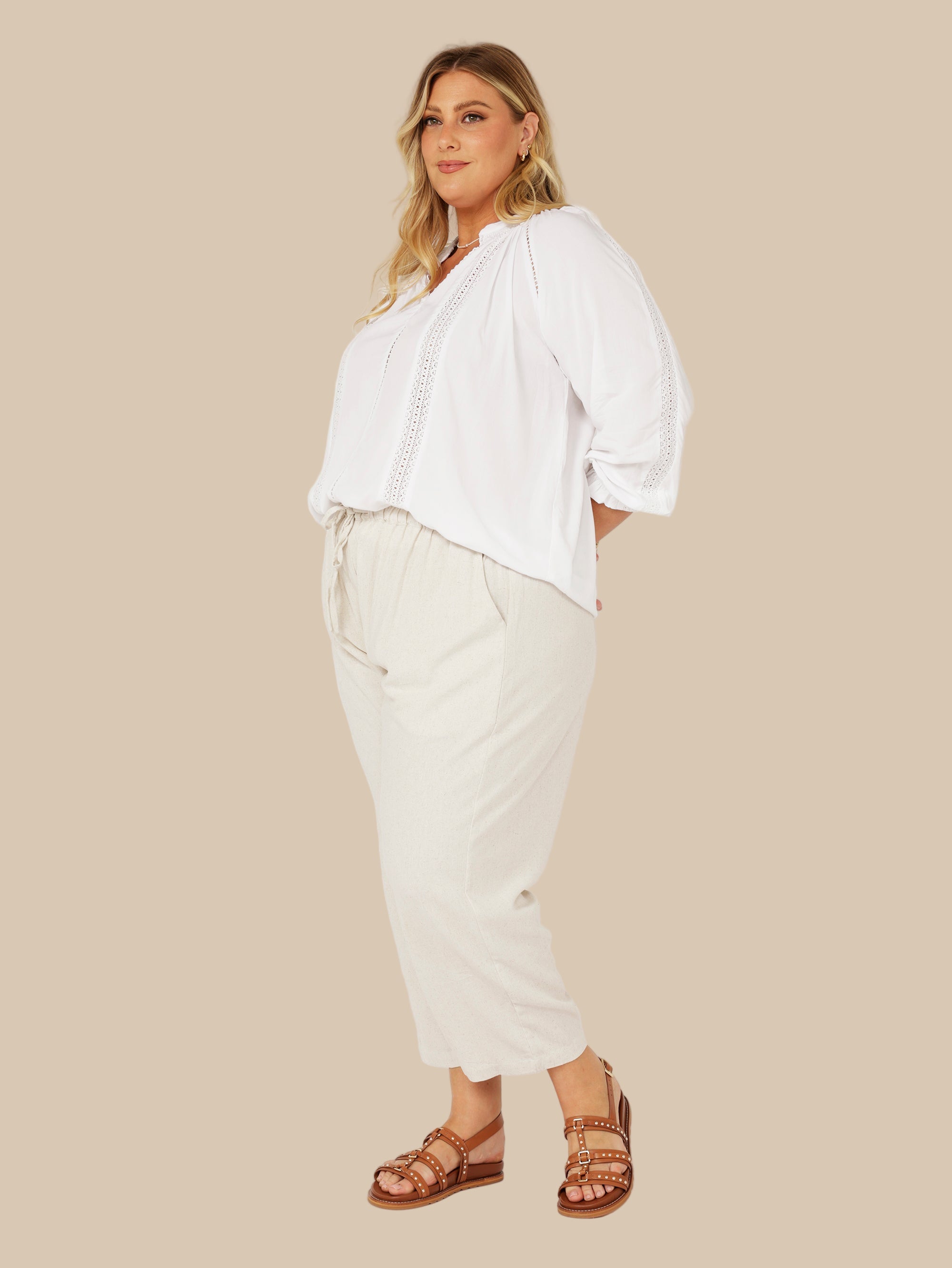 Phoebe Blouse | White - Saffron Road