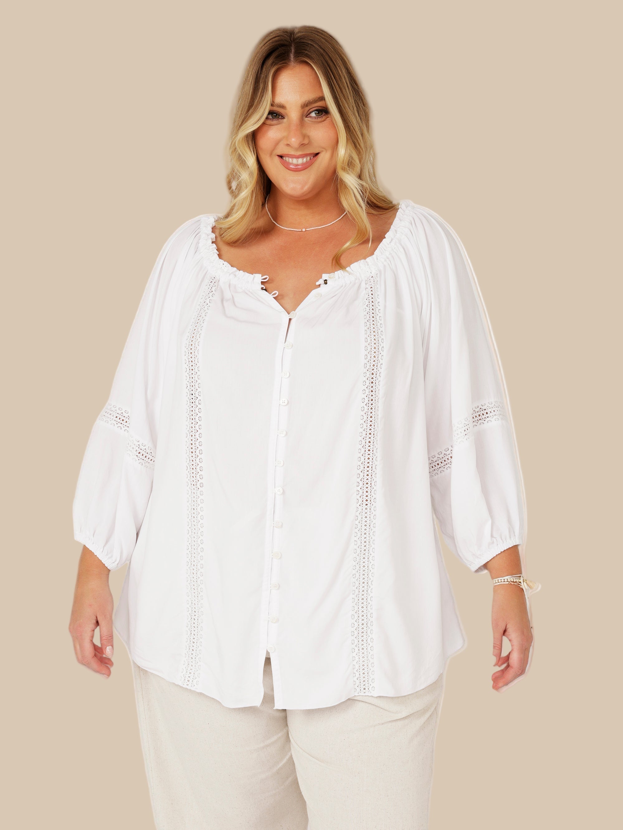 Paris Night Top | White - Saffron Road