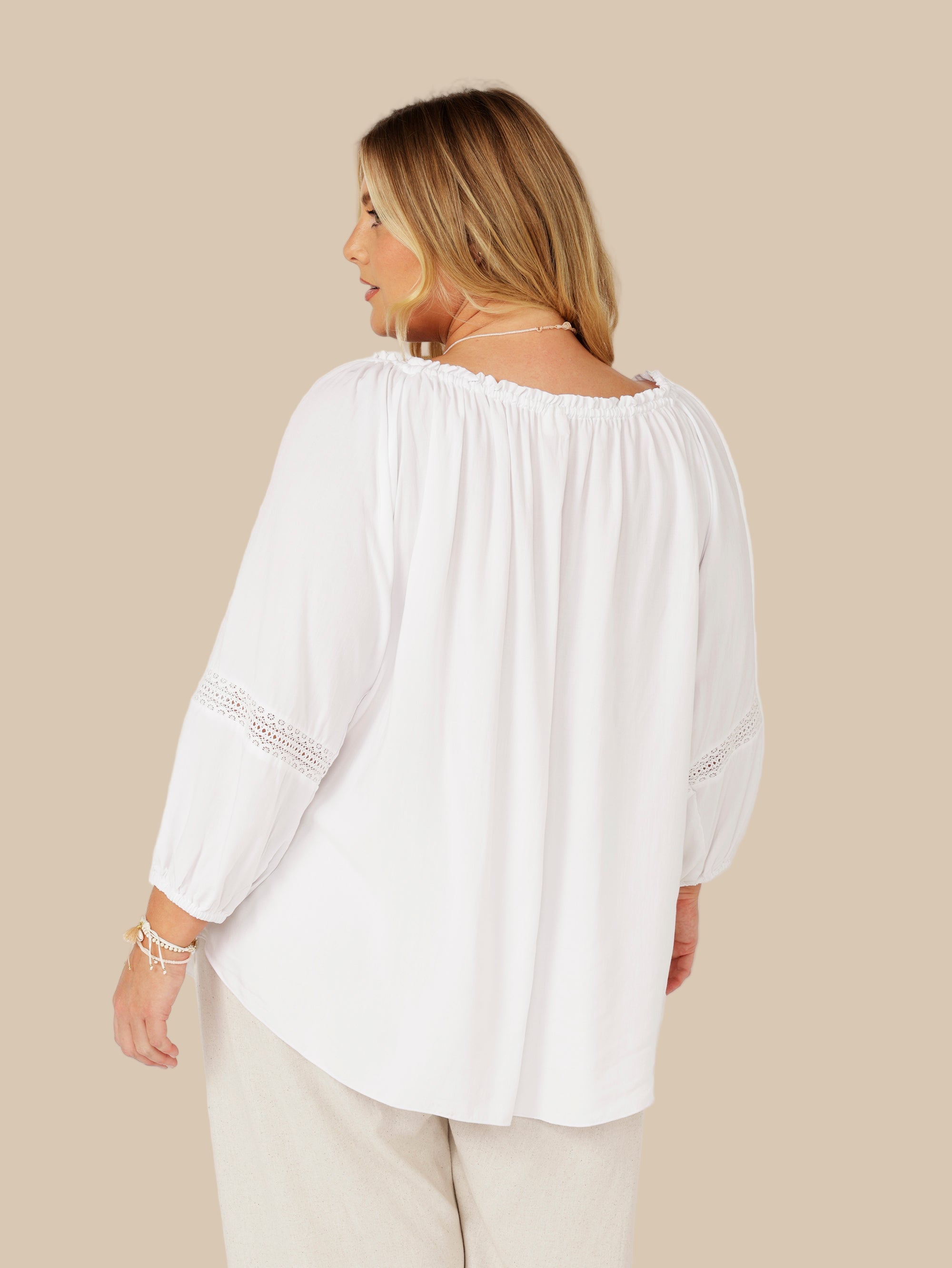 Paris Night Top | White - Saffron Road