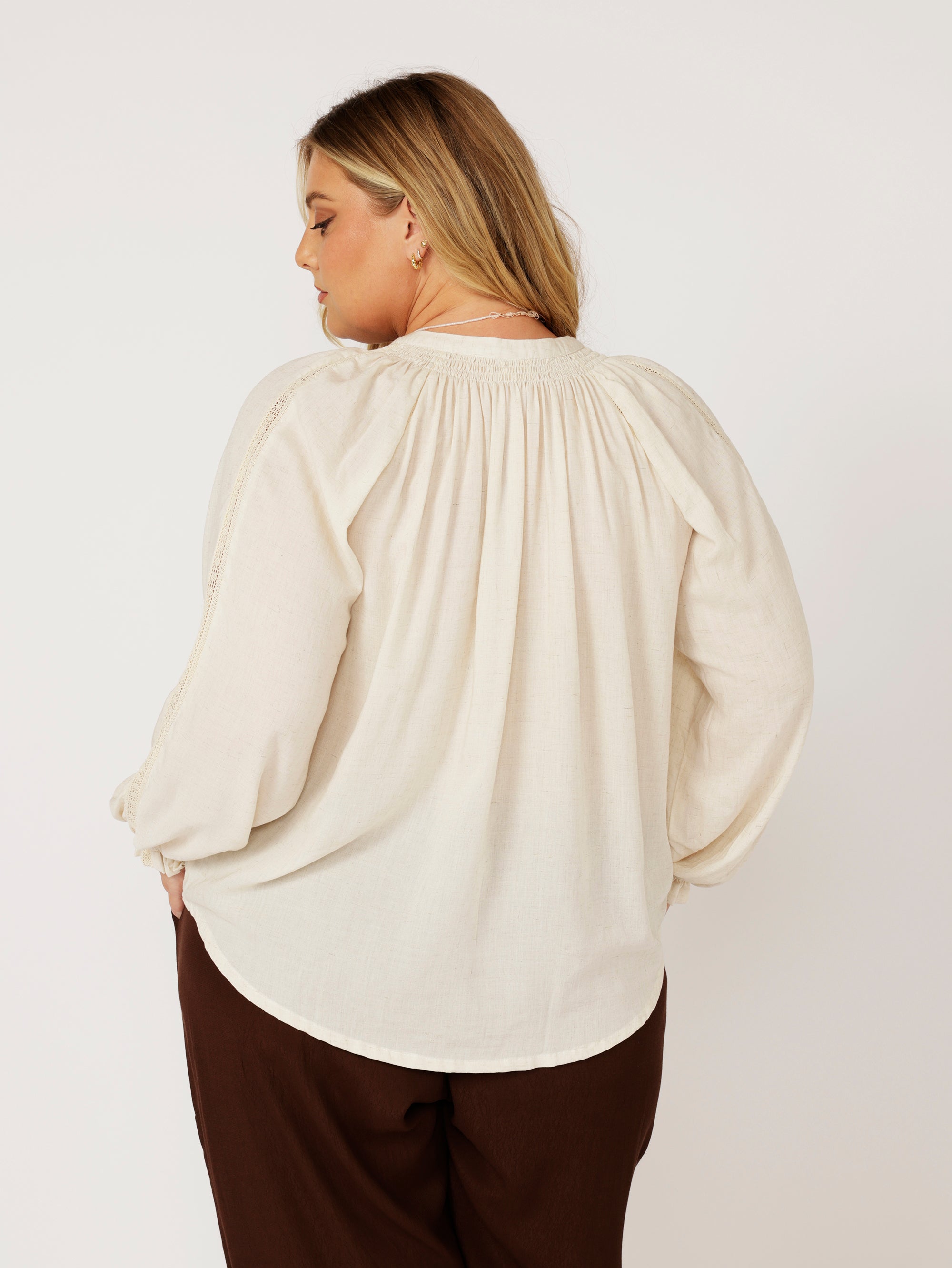Phoebe Blouse | Natural - Saffron Road