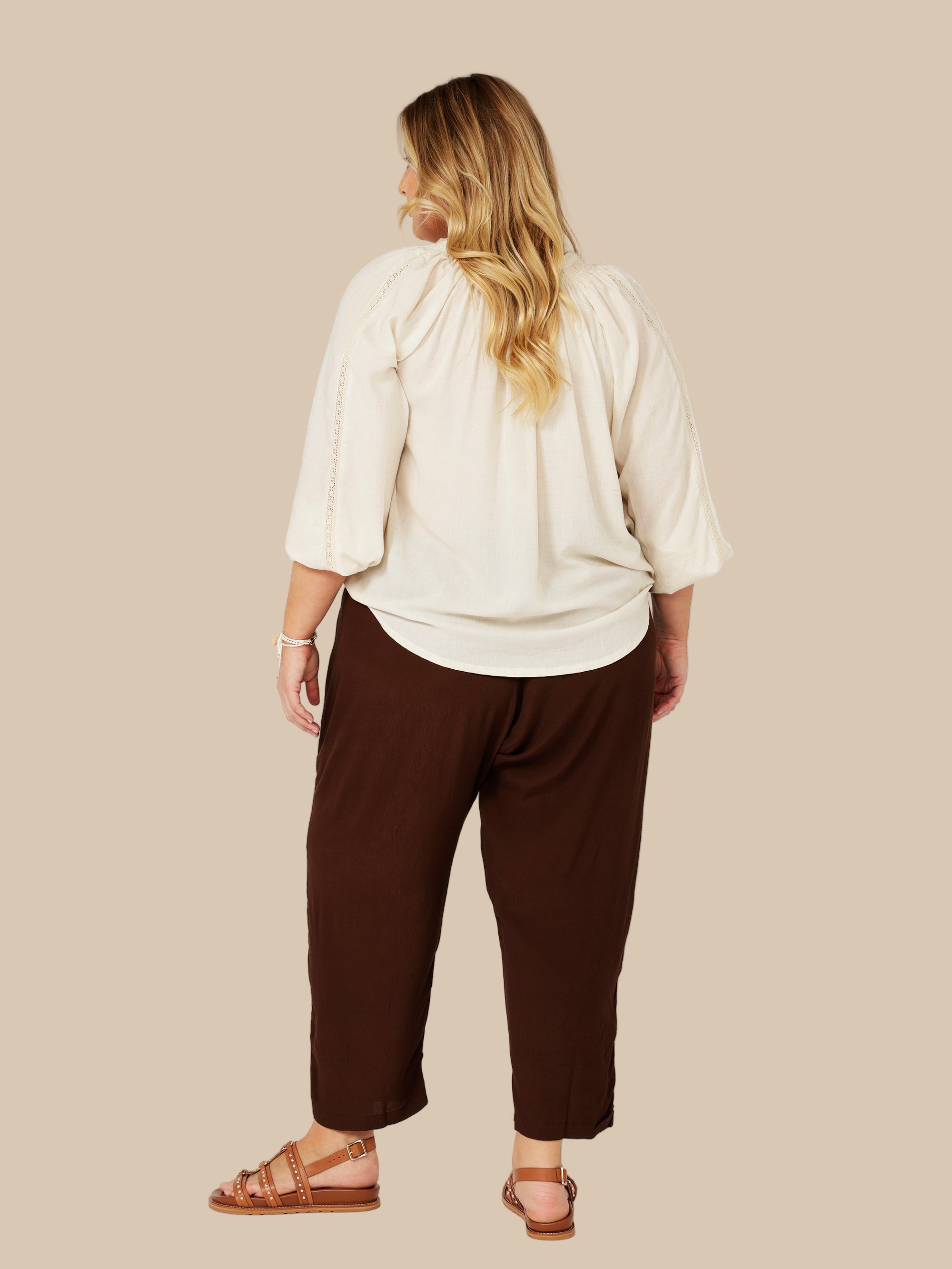 Slouch Pant | Choc Fujet - Saffron Road