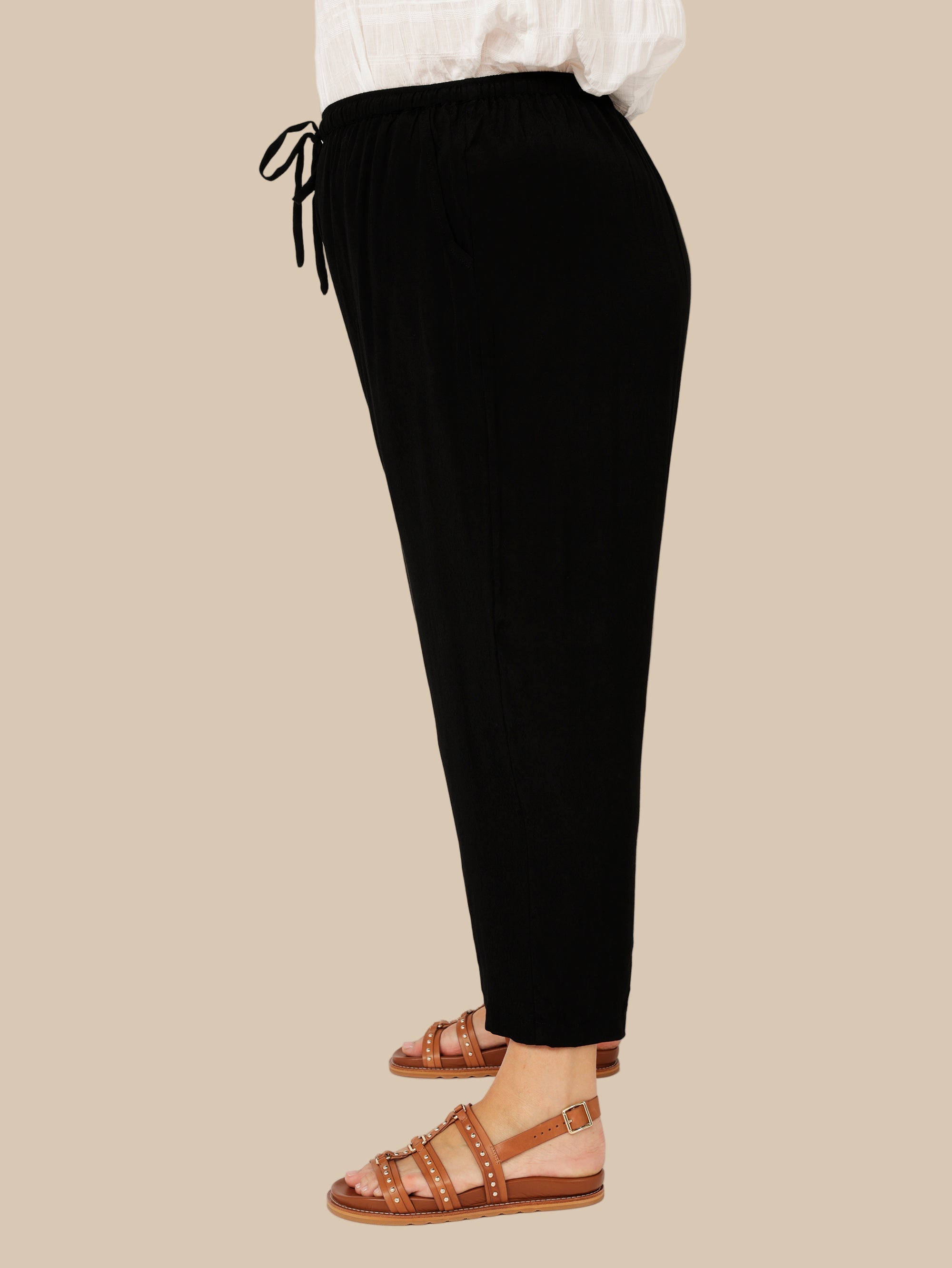 Slouch Pant | Black Fujet - Saffron Road