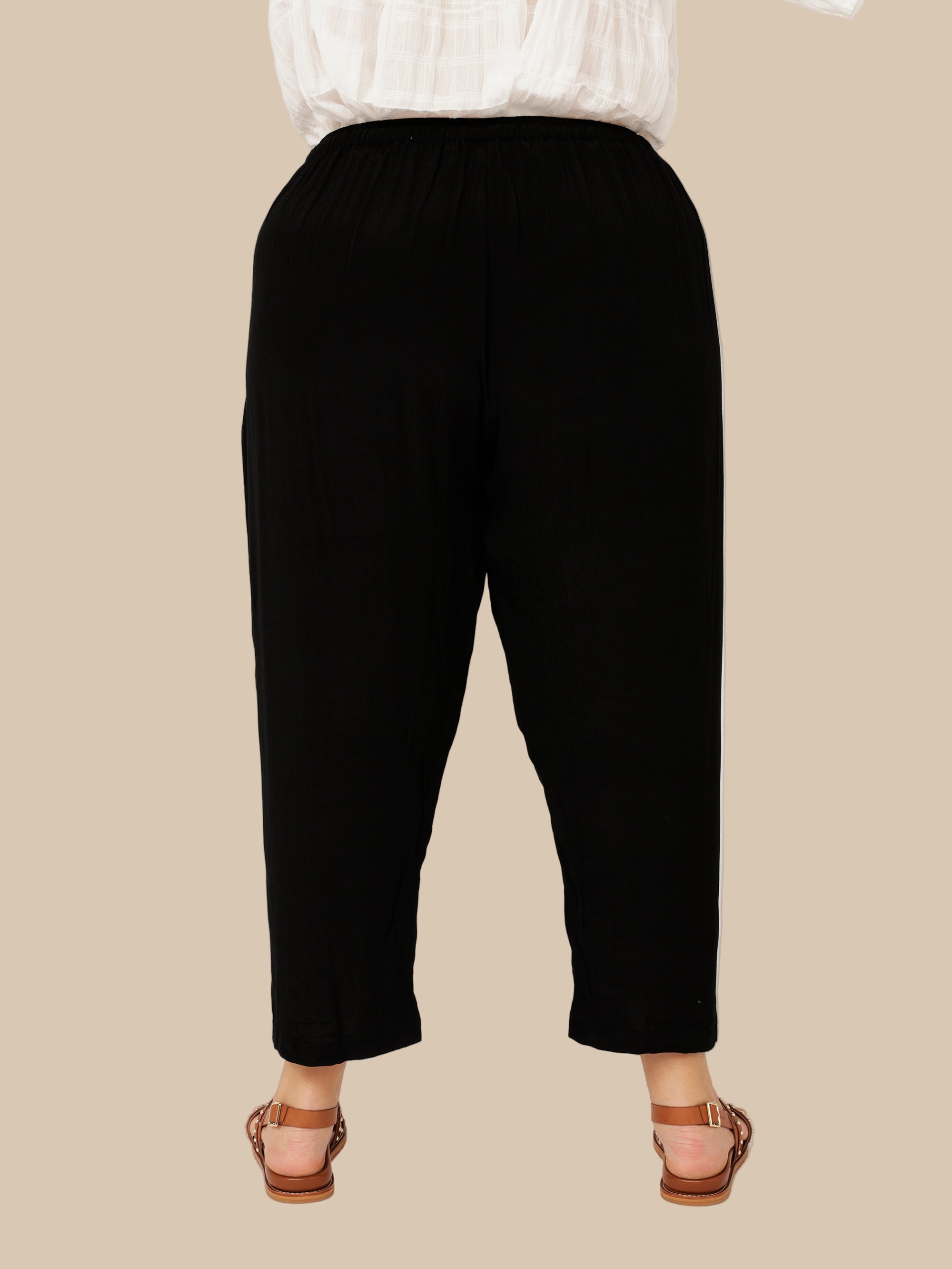 Slouch Pant | Black Fujet - Saffron Road