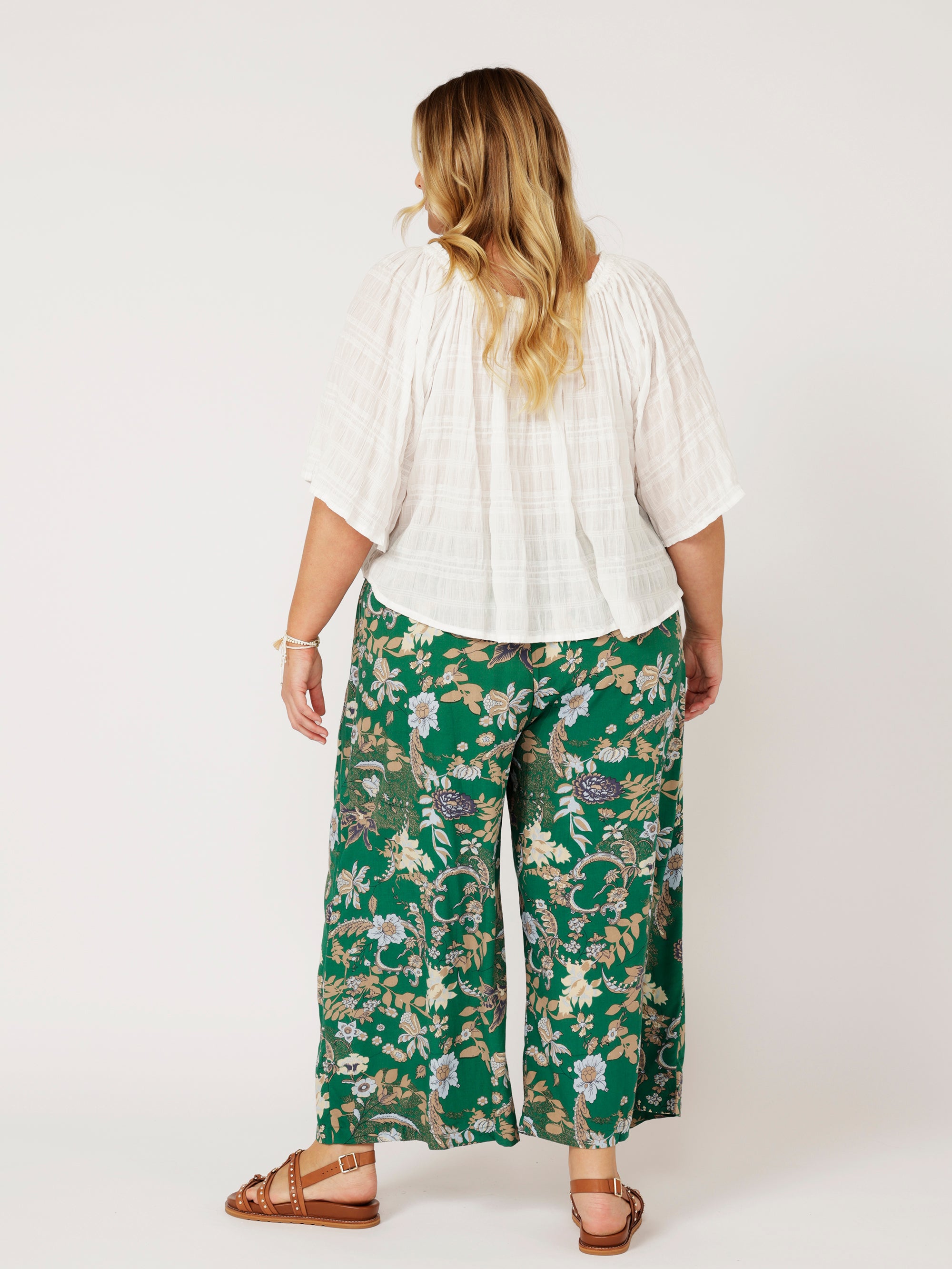 Island Pant | Midnight Garden Green - Saffron Road