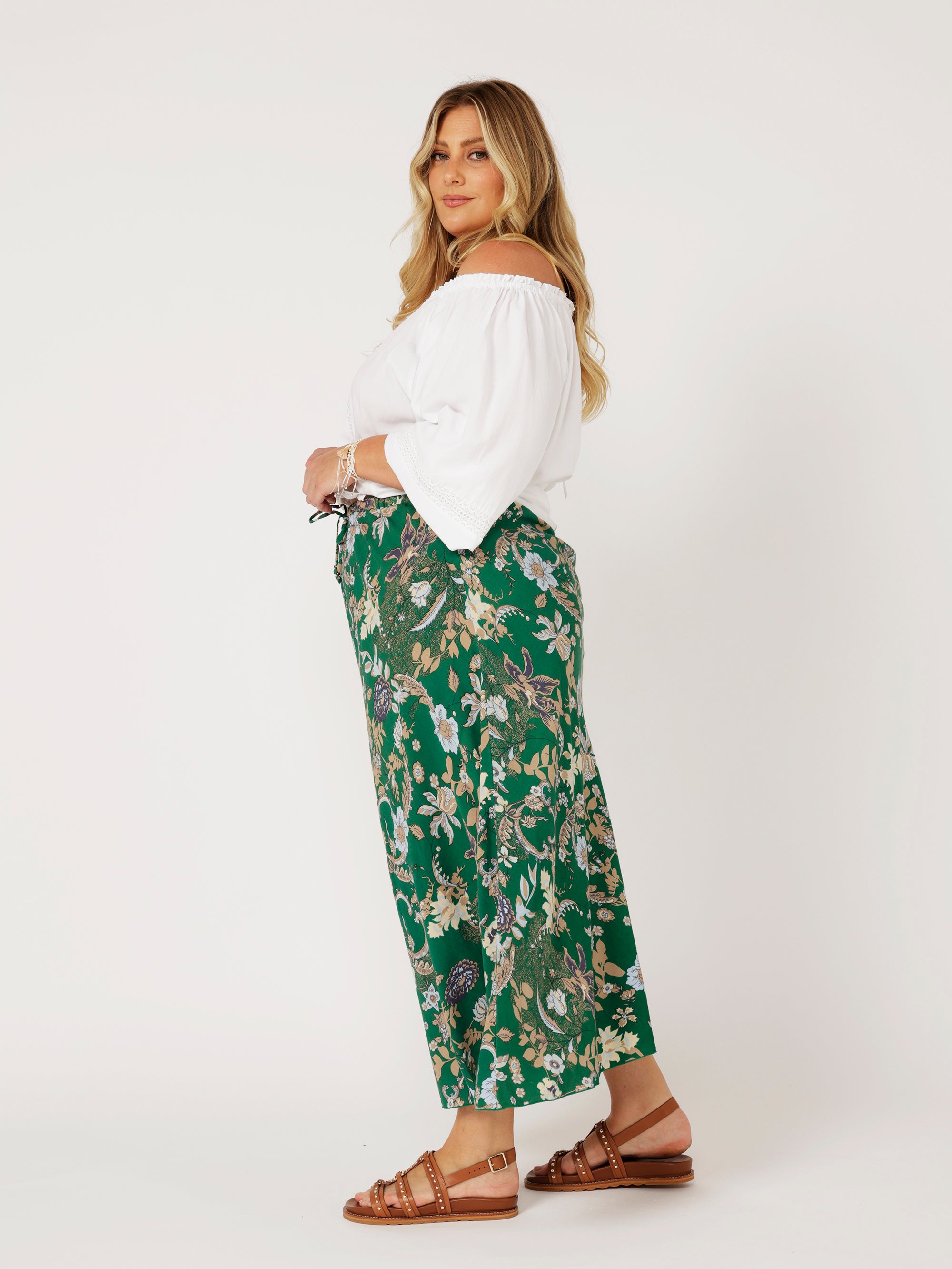 Violet Skirt | Midnight Garden Green - Saffron Road
