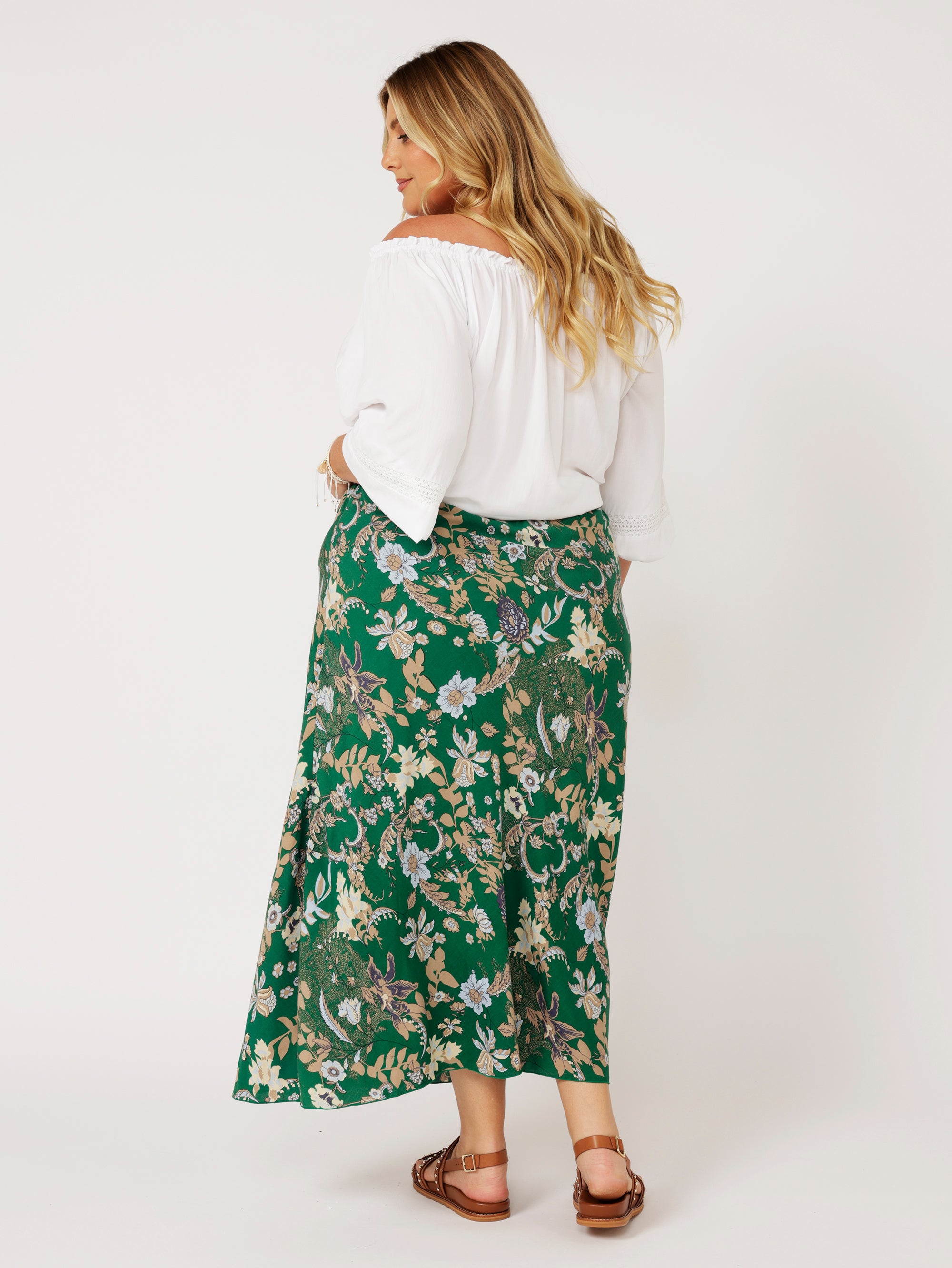 Violet Skirt | Midnight Garden Green - Saffron Road