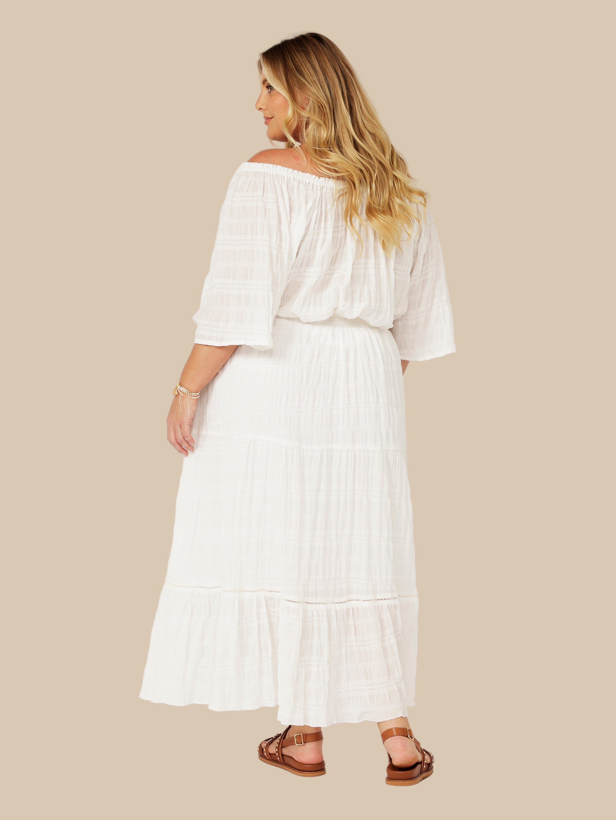 Chloe Skirt  | Waffle Ecru