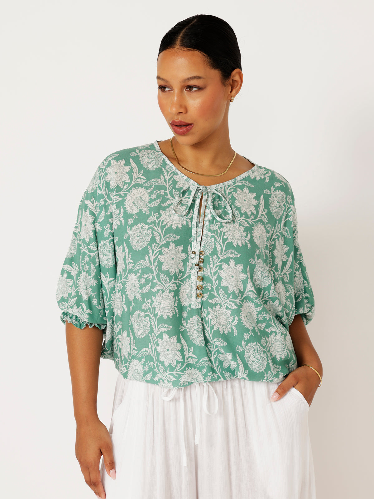 Euro Top | Sage Indian Flower - Saffron Road