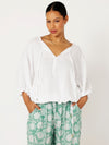 Euro Top | White Textured Cotton