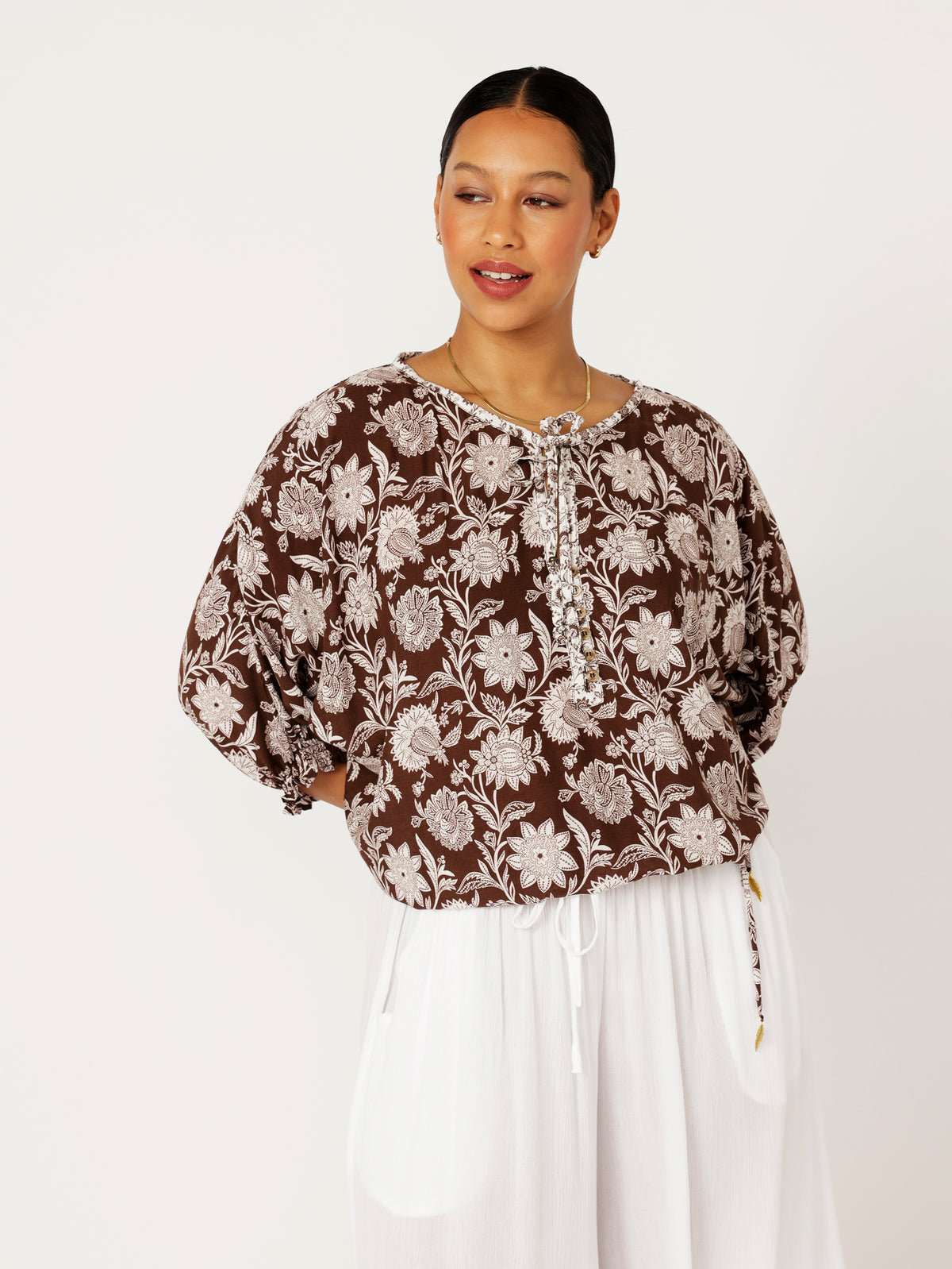 Euro Top | Chocolate Indian Flower - Saffron Road