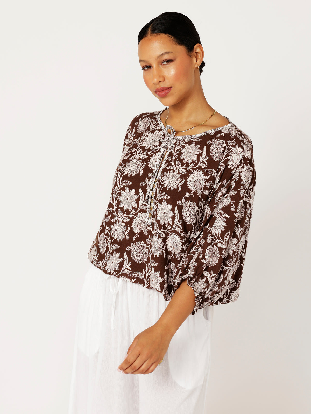 Euro Top | Chocolate Indian Flower - Saffron Road