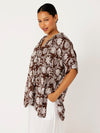Madison Shirt | Chocolate Indian Flower