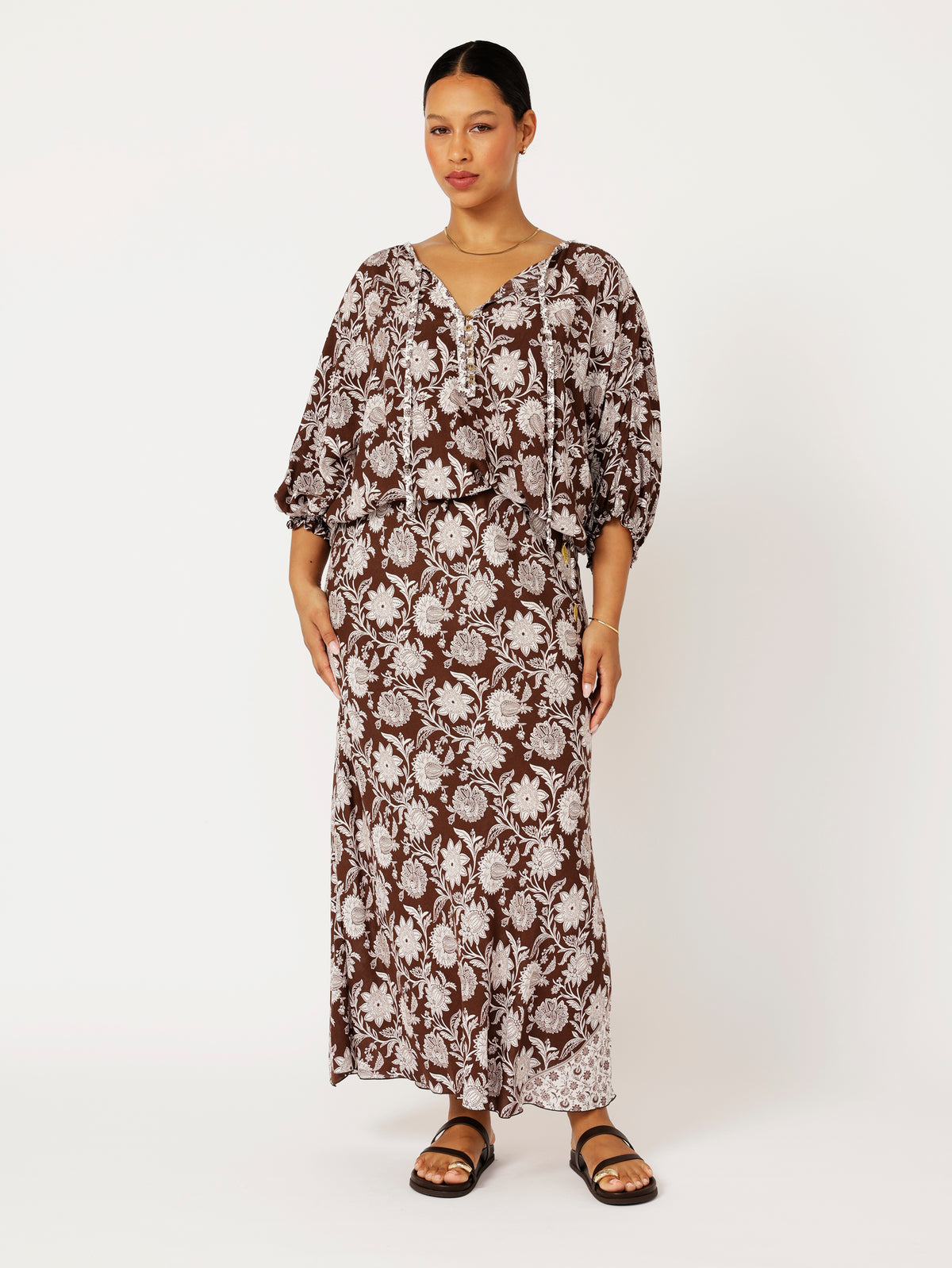 Euro Top | Chocolate Indian Flower - Saffron Road
