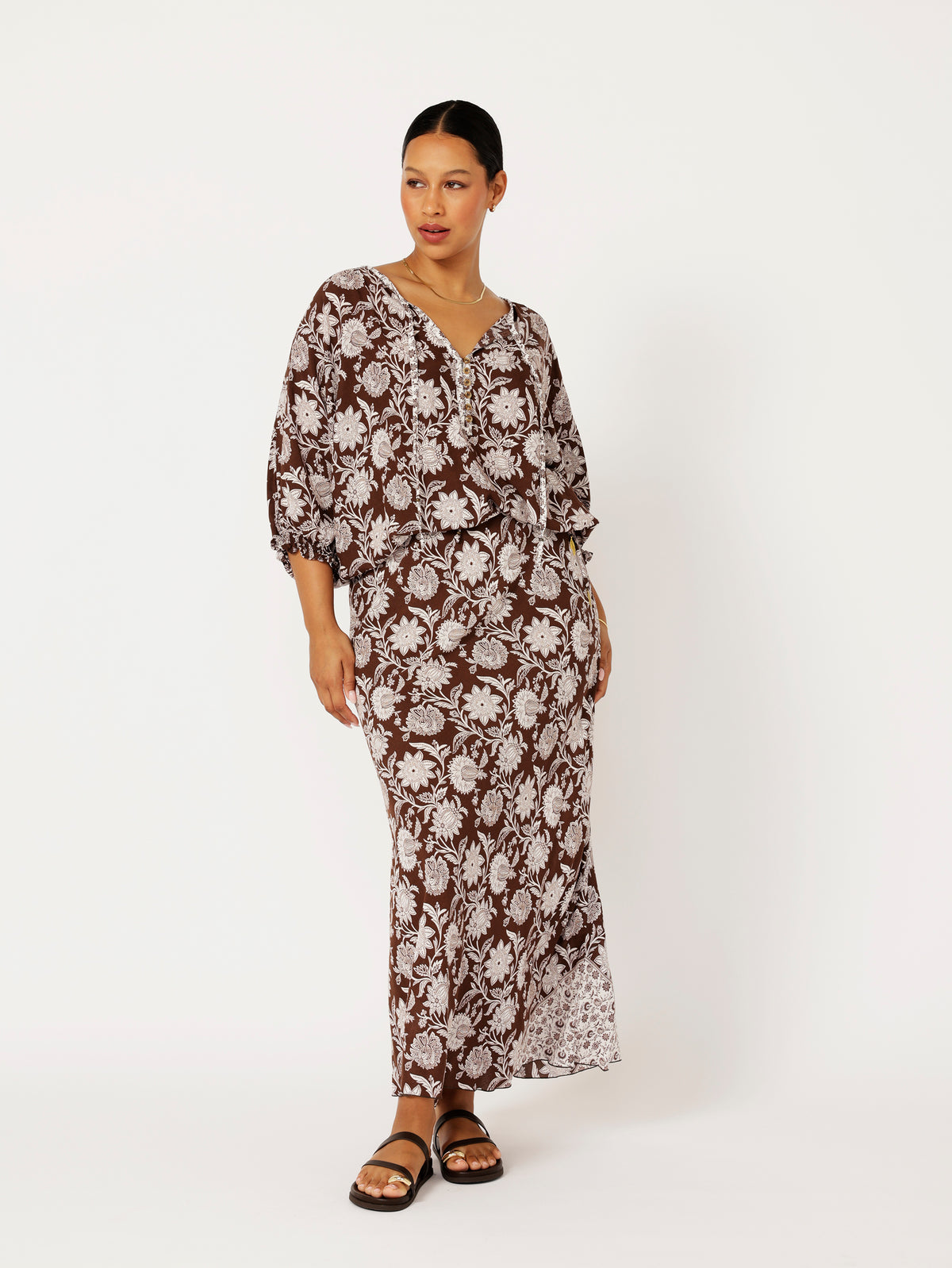 Euro Top | Chocolate Indian Flower - Saffron Road