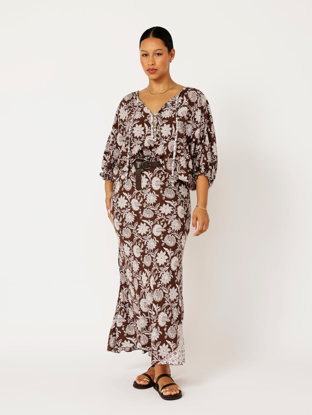 Euro Top | Chocolate Indian Flower - Saffron Road
