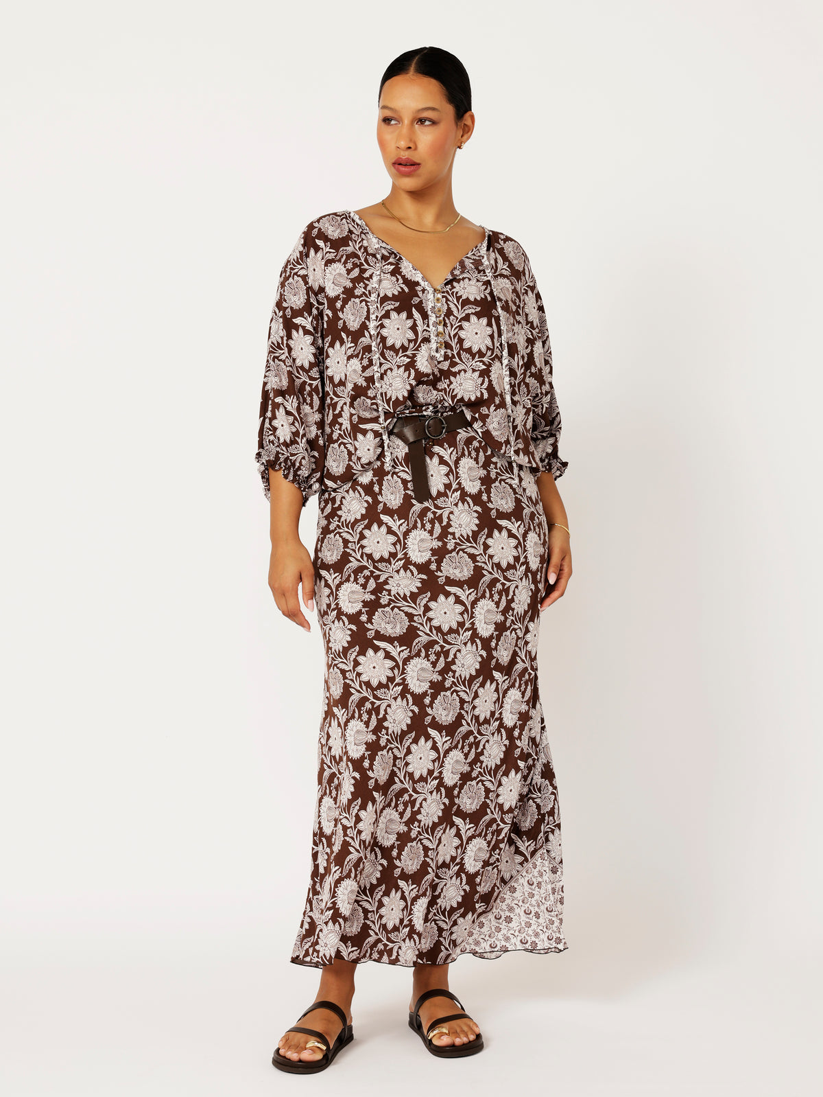 Euro Top | Chocolate Indian Flower - Saffron Road