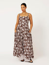 Positano Dress | Chocolate Indian Flower
