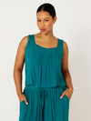 Lotus Tank | Soft Teal Crinkle