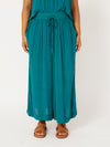 Palazzo Pant | CROPPED | Soft Teal Crinkle