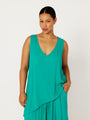 Side Tie Tank | Jade Crinkle - Saffron Road