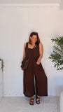 Palazzo Pant Crop | Cacao Crinkle